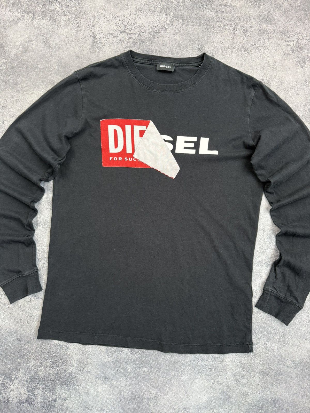 Diesel Vintage Diesel Y2K Long Sleeve Big Logo Hype Avant Garde Size US S / EU 44-46 / 1 - 7 Thumbnail