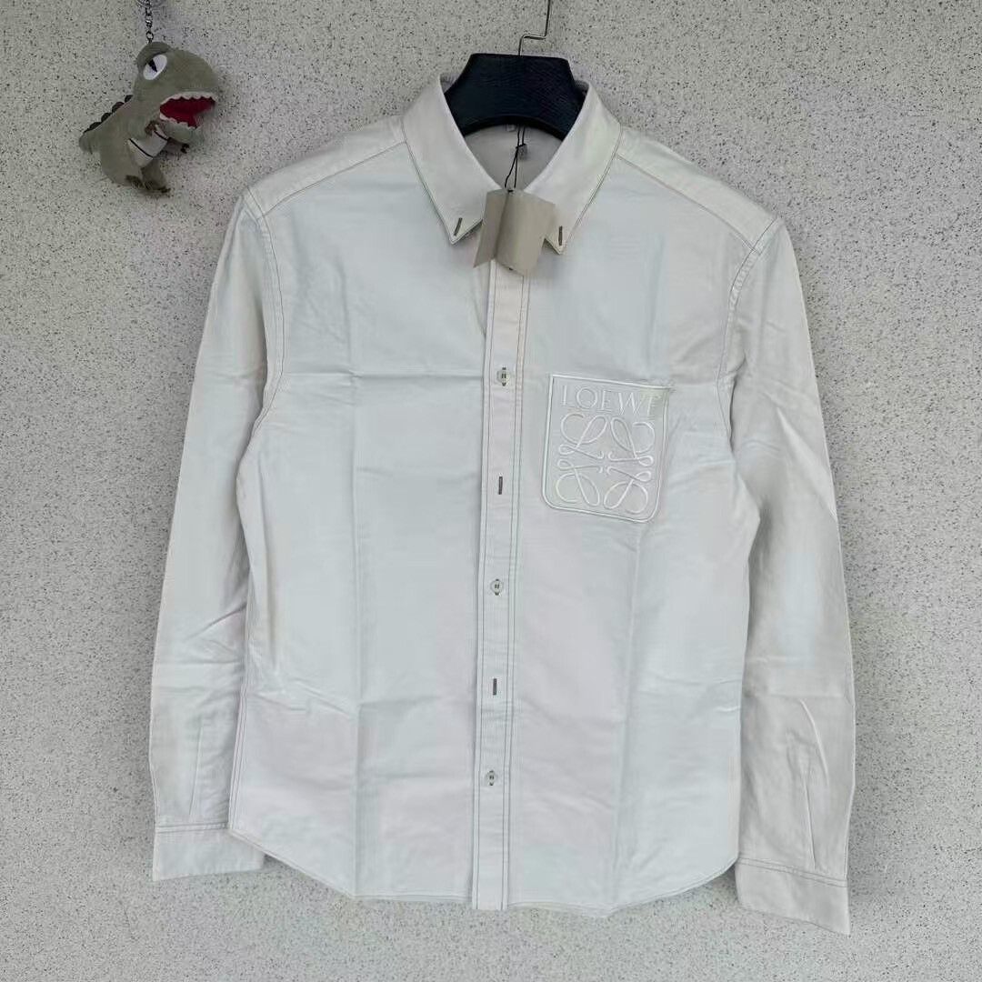 Loewe Loewe New Pocket Embroidered Logo Denim Shirt Size S / US 4 / IT 40 - 1 Thumbnail