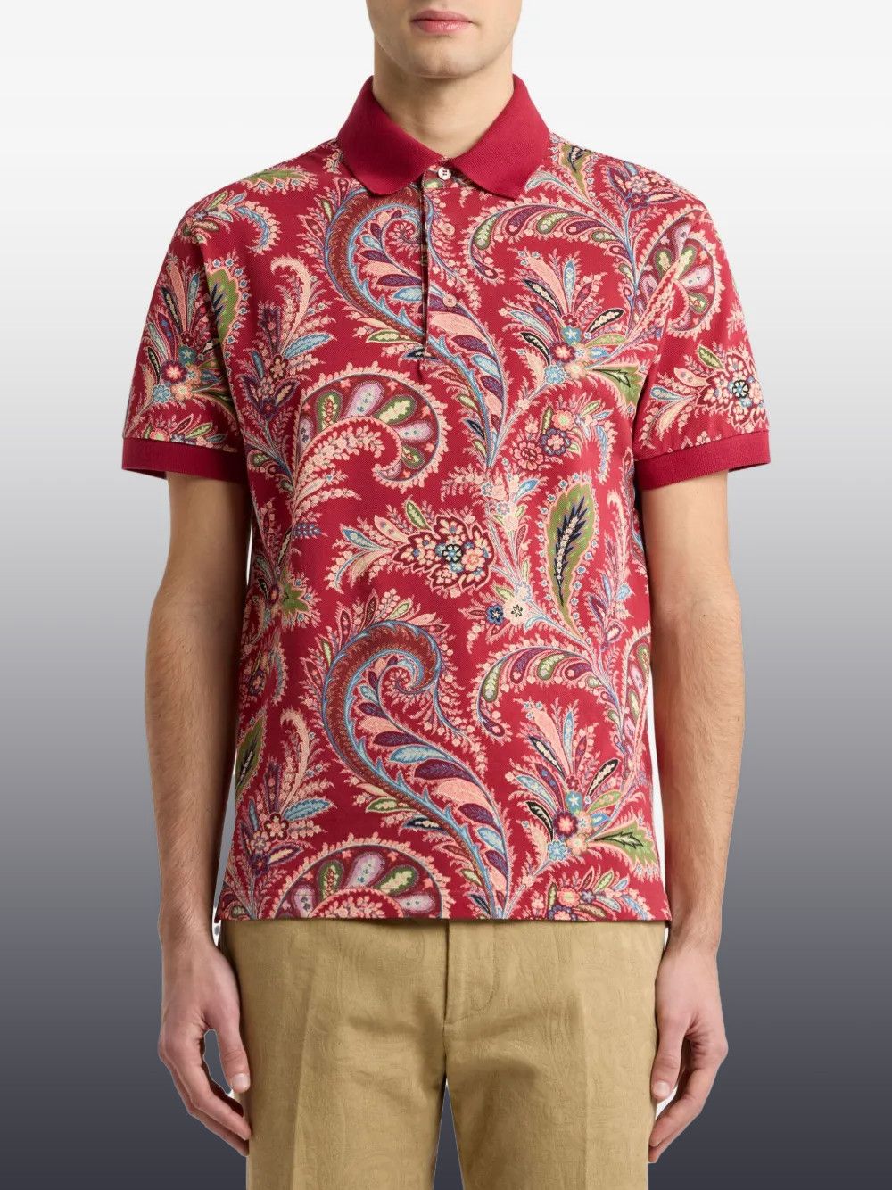 Other Paisley-Print Cotton Polo Shirt – Classic Short Sleeve Polo Size US M / EU 48-50 / 2 - 1 Thumbnail