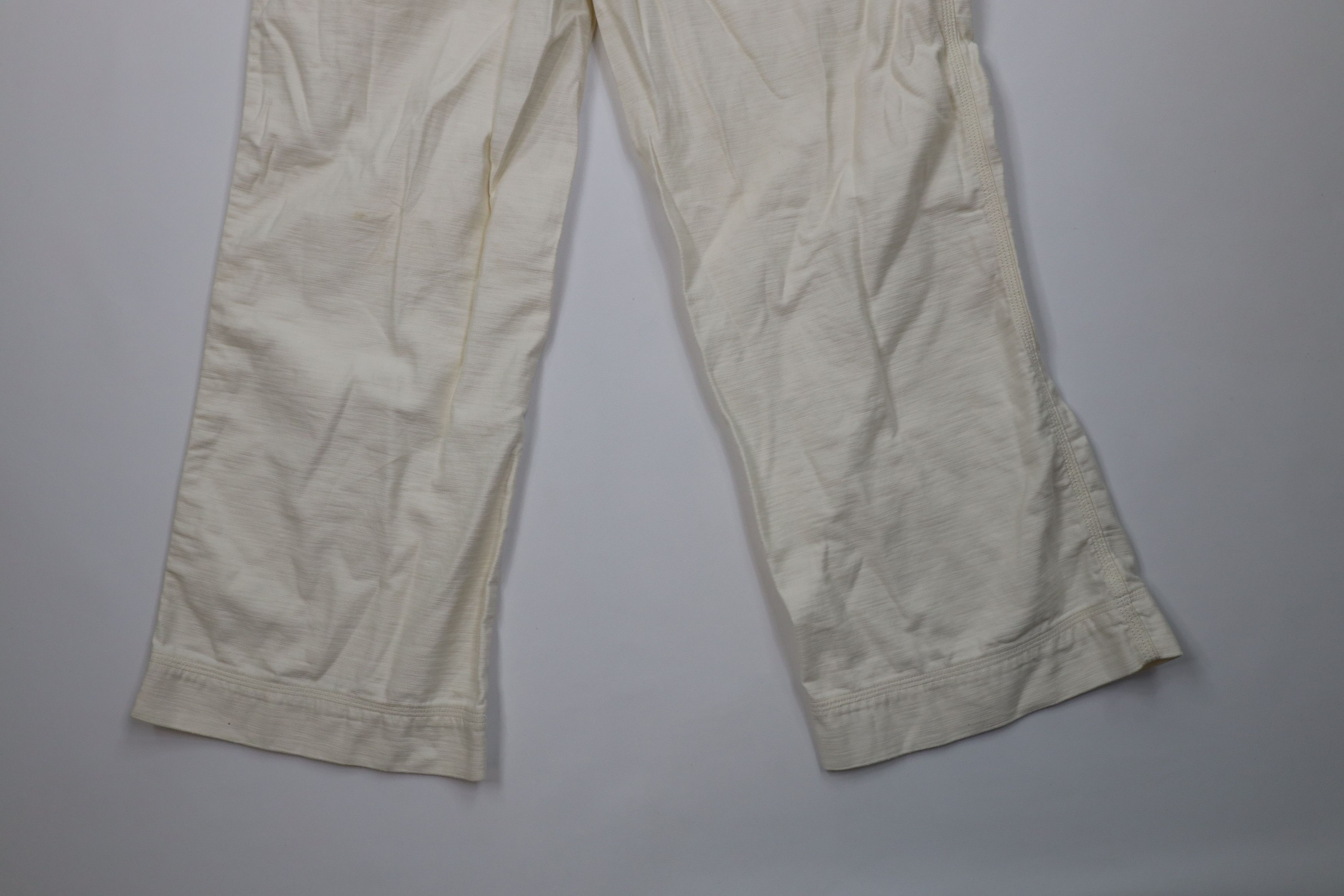 Patagonia Patagonia Flared Wide Leg Slub Woven Pants Cream Cotton Size 32" / US 10 / IT 46 - 12 Thumbnail