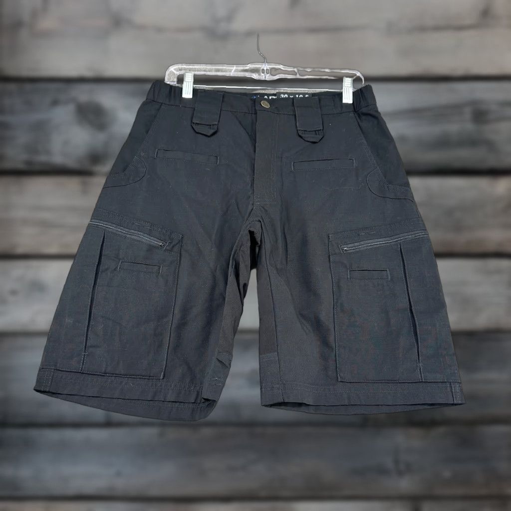 Vintage LAPG Shorts Mens 30 10.5 Black Cargo Atlas Tactical Stretch Polyester Canvas Size US 30 / EU 46 - 1 Thumbnail