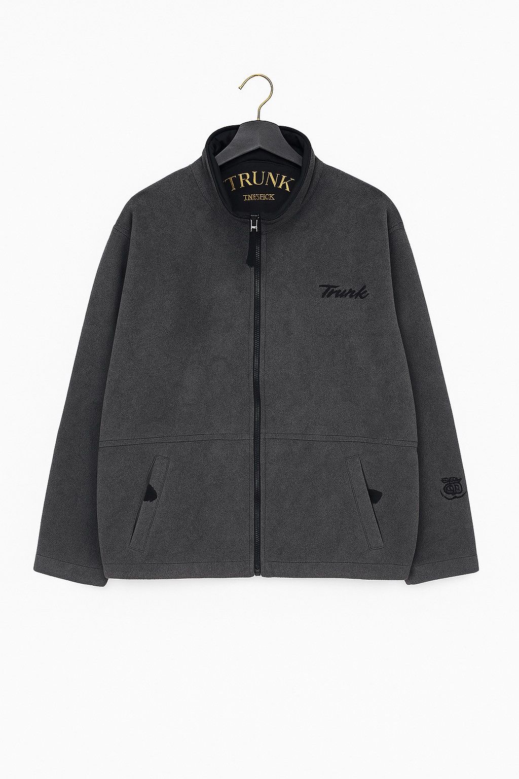 Trunk Ltd Vintage Trunk Japan Grey Fleece Zip-Up Jacket | 90s Minimal Size US M / EU 48-50 / 2 - 1 Thumbnail