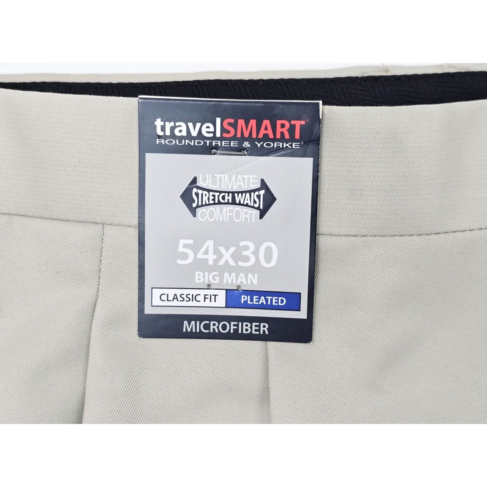 Roundtree & Yorke VINTAGE Roundtree & Yorke Pleated Classic Fit Microfiber Pants? Size US 38 / EU 54 - 6 Thumbnail