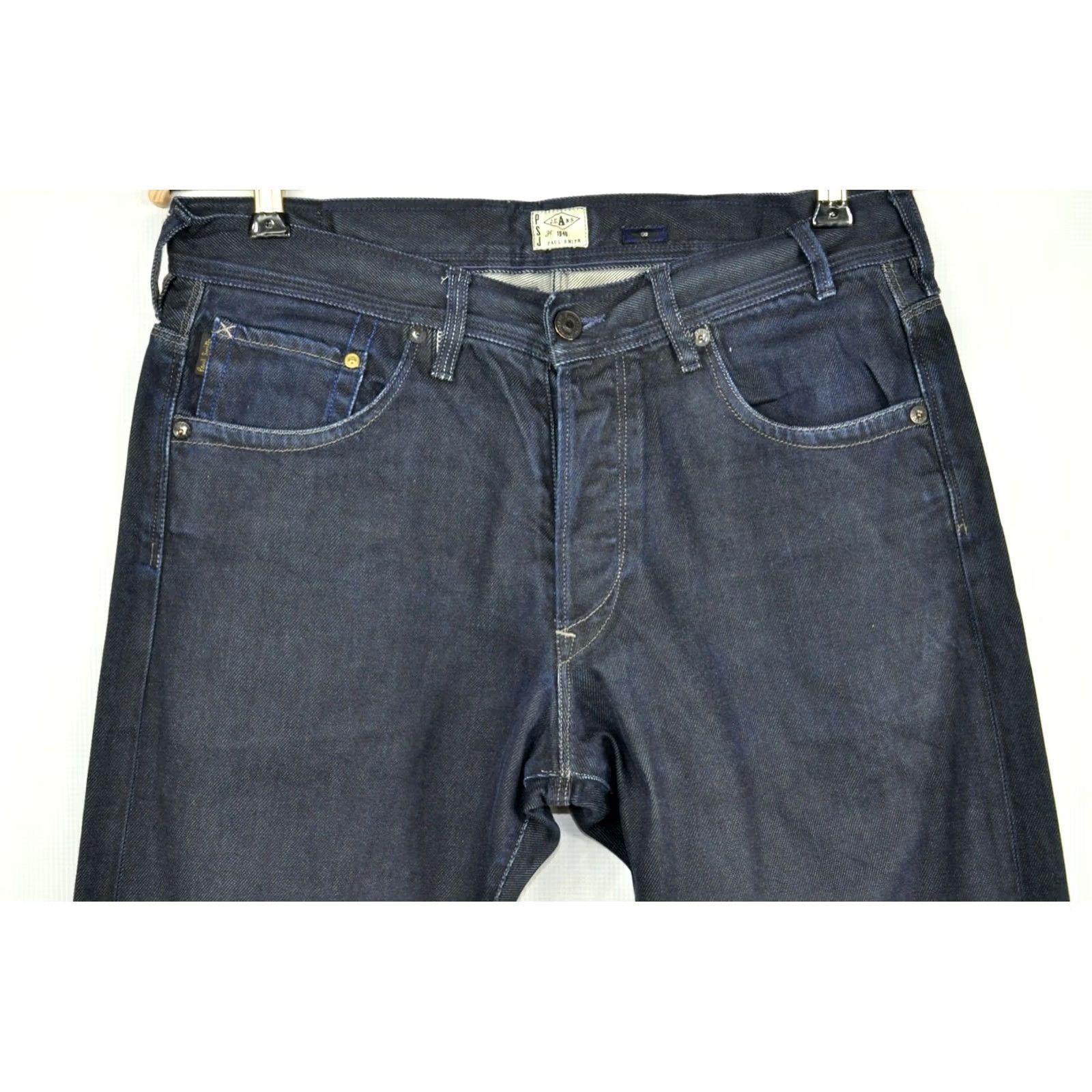 Paul Smith Paul Smith Jeans Button Fly Men Straight Jeans 32R Blue 5-Pocket Denim Cotton Regular Size 32 Mens Straight Leg Jeans Size US 32 / EU 48 - 2 Thumbnail