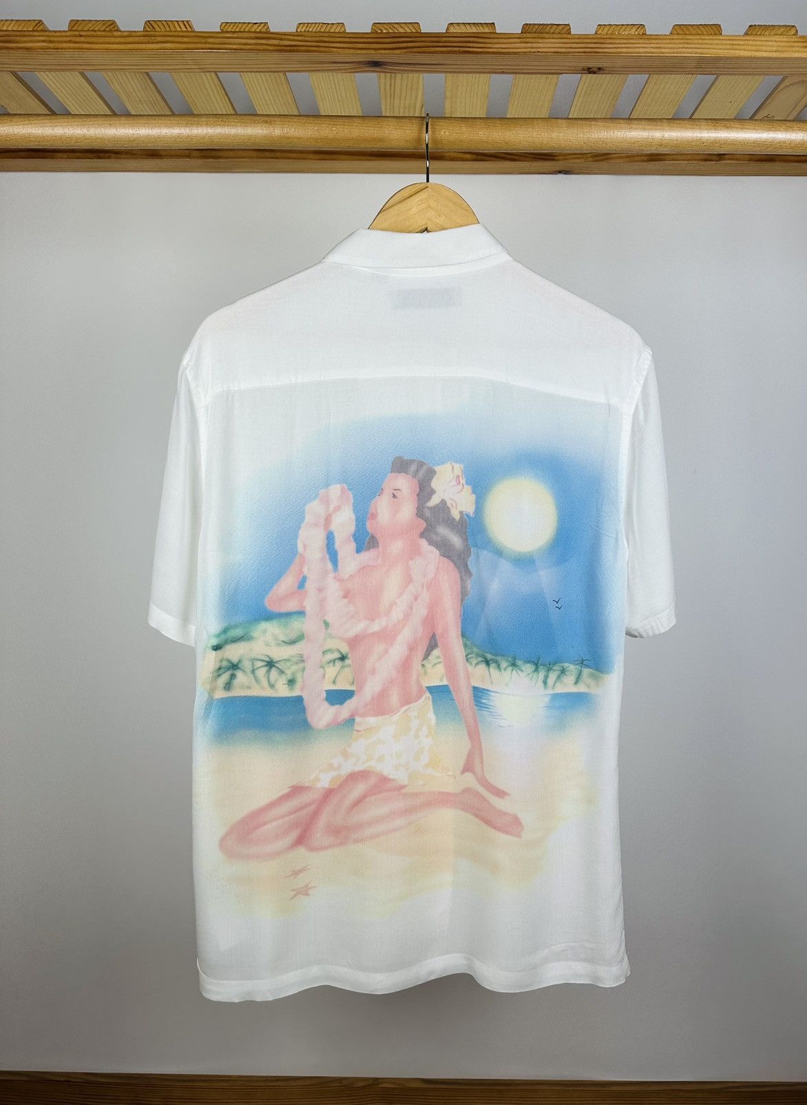 Allsaints Allsaints Viscose Girl Print Hawaiian Shirt Short Sleeve Size US M / EU 48-50 / 2 - 1 Thumbnail