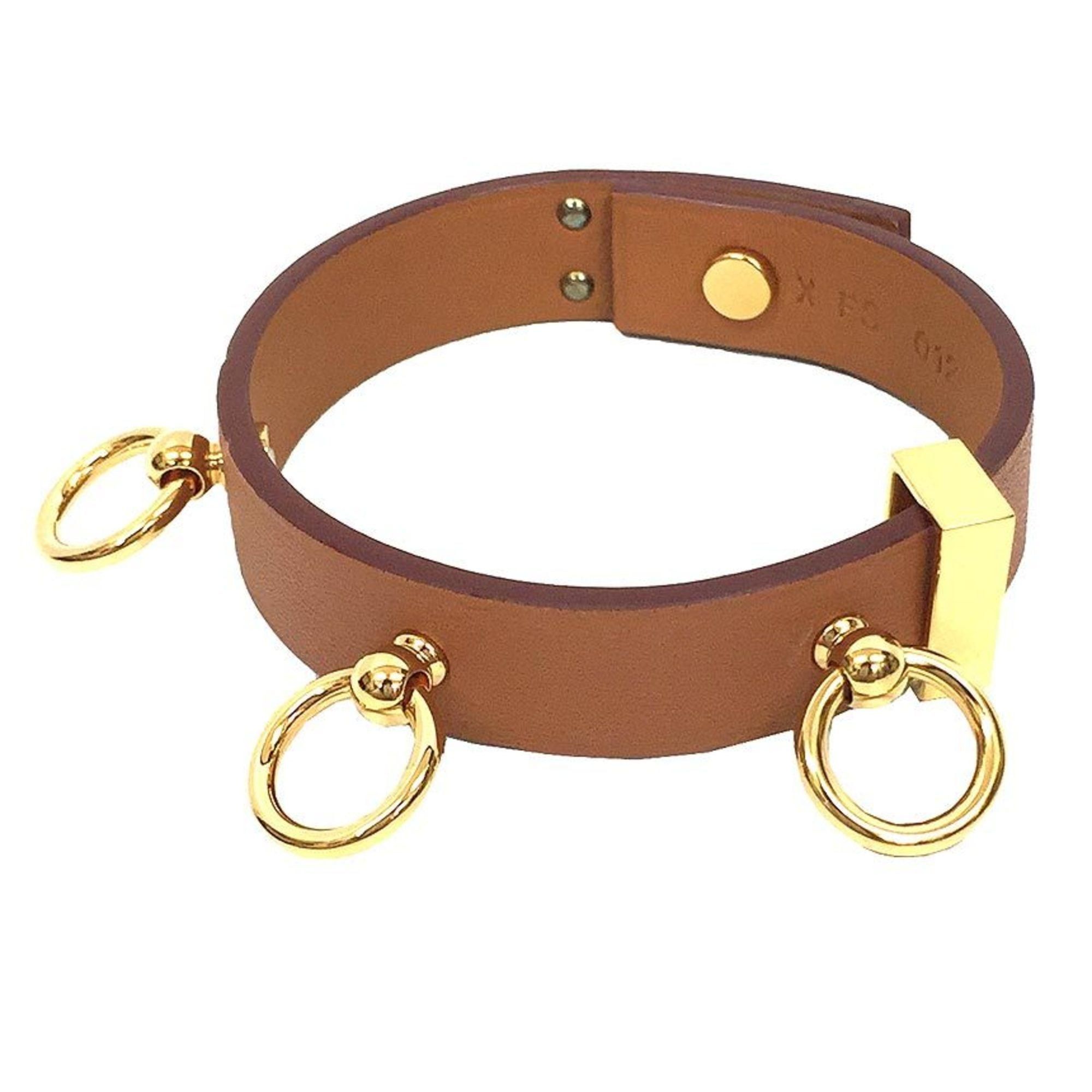 Hermes Hermes Hermès Leather Bracelet/Bangle, Mini Dog, Annaud, X, 2016, T2, Brown Size ONE SIZE - 1 Thumbnail
