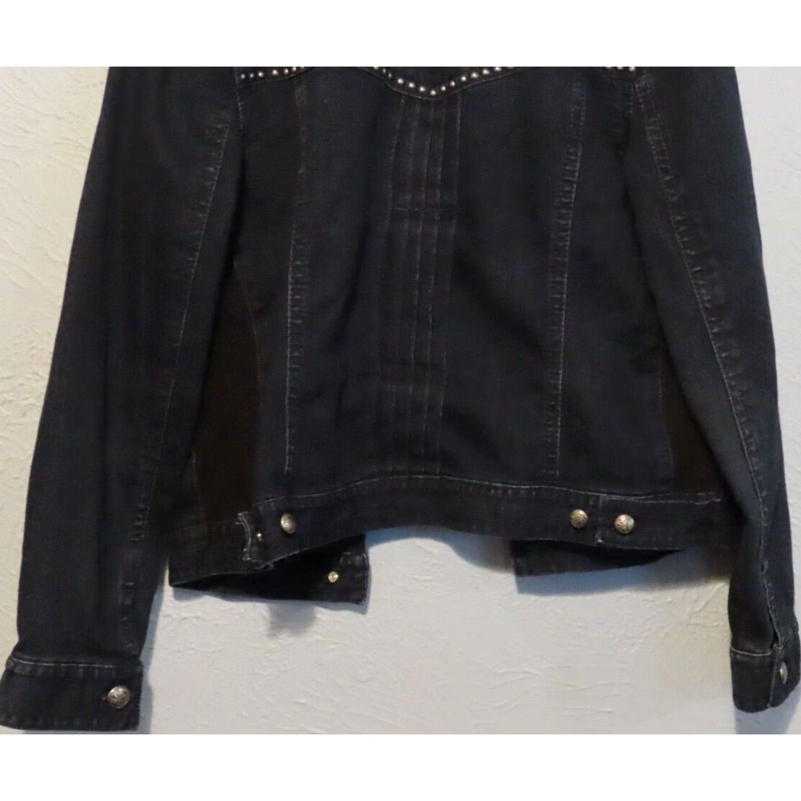 Vintage Style & Co. Denim Jacket Women Blue Medium Wash Short Sleeve Trucker Button Pockets Casual Workwear Size M / US 6-8 / IT 42-44 - 7 Thumbnail