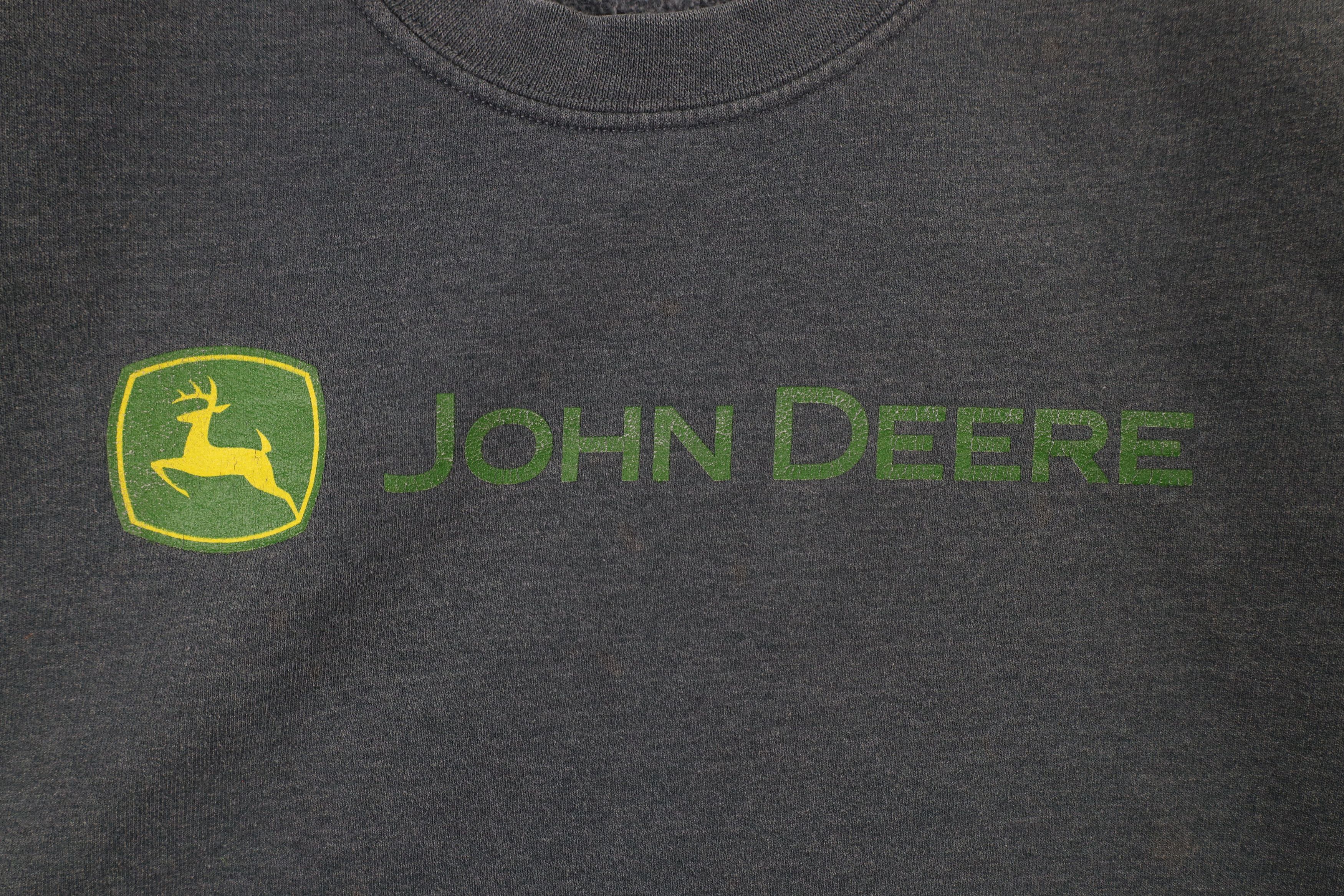 Vintage Vintage Spell John Deere Tractors Crewneck Sweatshirt Gray Size US L / EU 52-54 / 3 - 4 Thumbnail