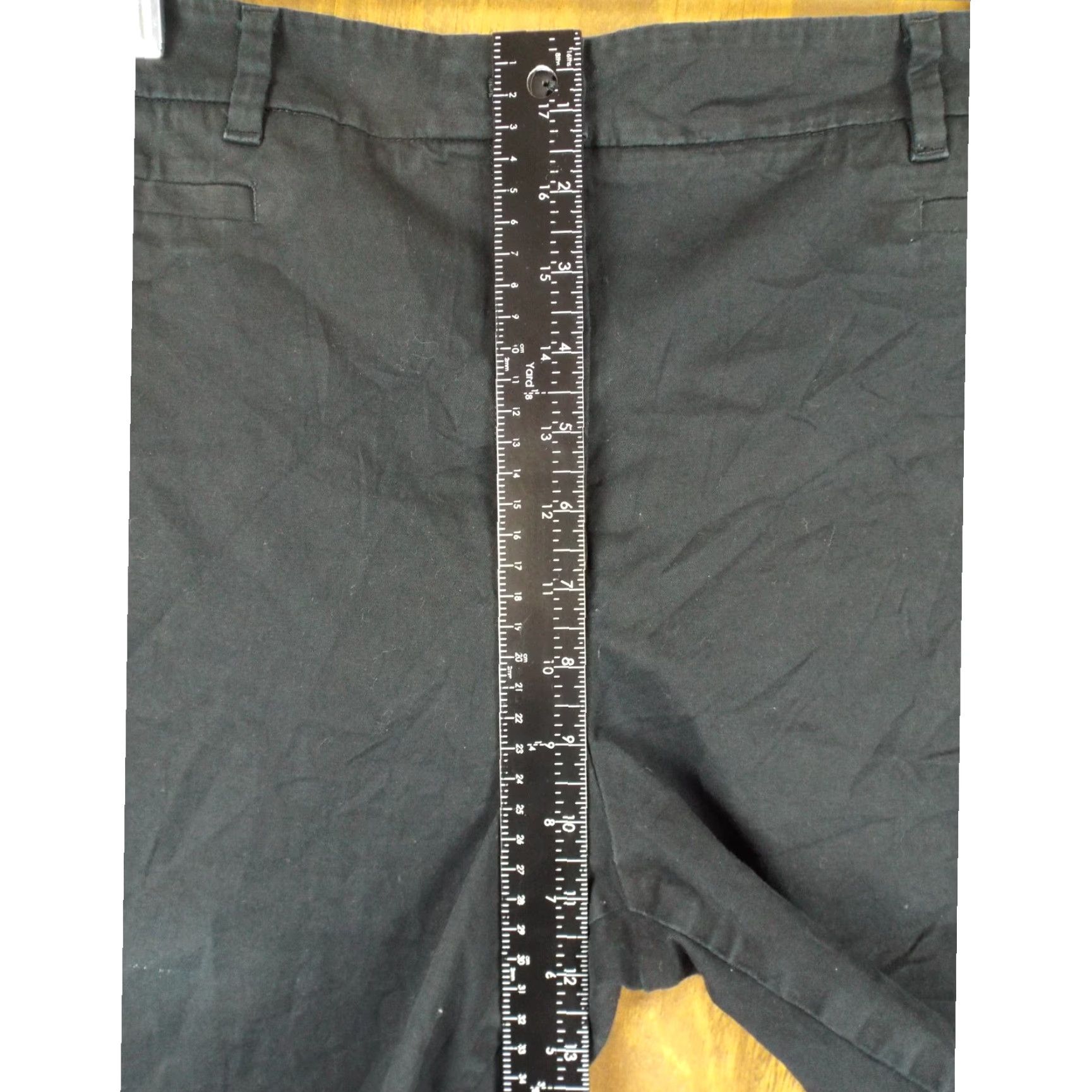 Talbots VINTAGE Talbots Womens Pants Black High Rise Straight Leg Chino Capris Stretch 16 Size 38" / US 16 / IT 52 - 7 Thumbnail