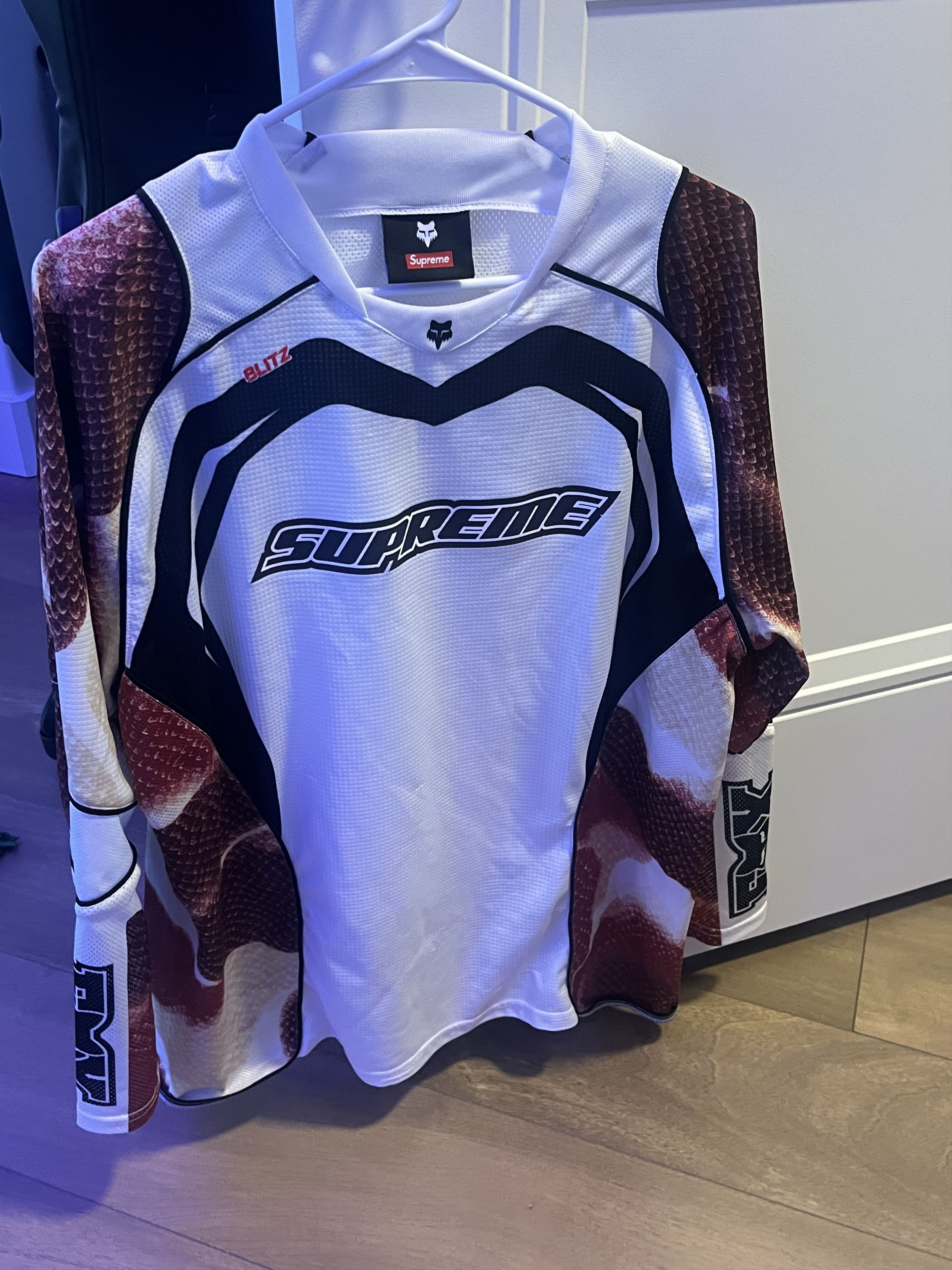 Supreme Supreme Supreme Fox Racing Jersey White/orange L Size US L / EU 52-54 / 3 - 2 Thumbnail