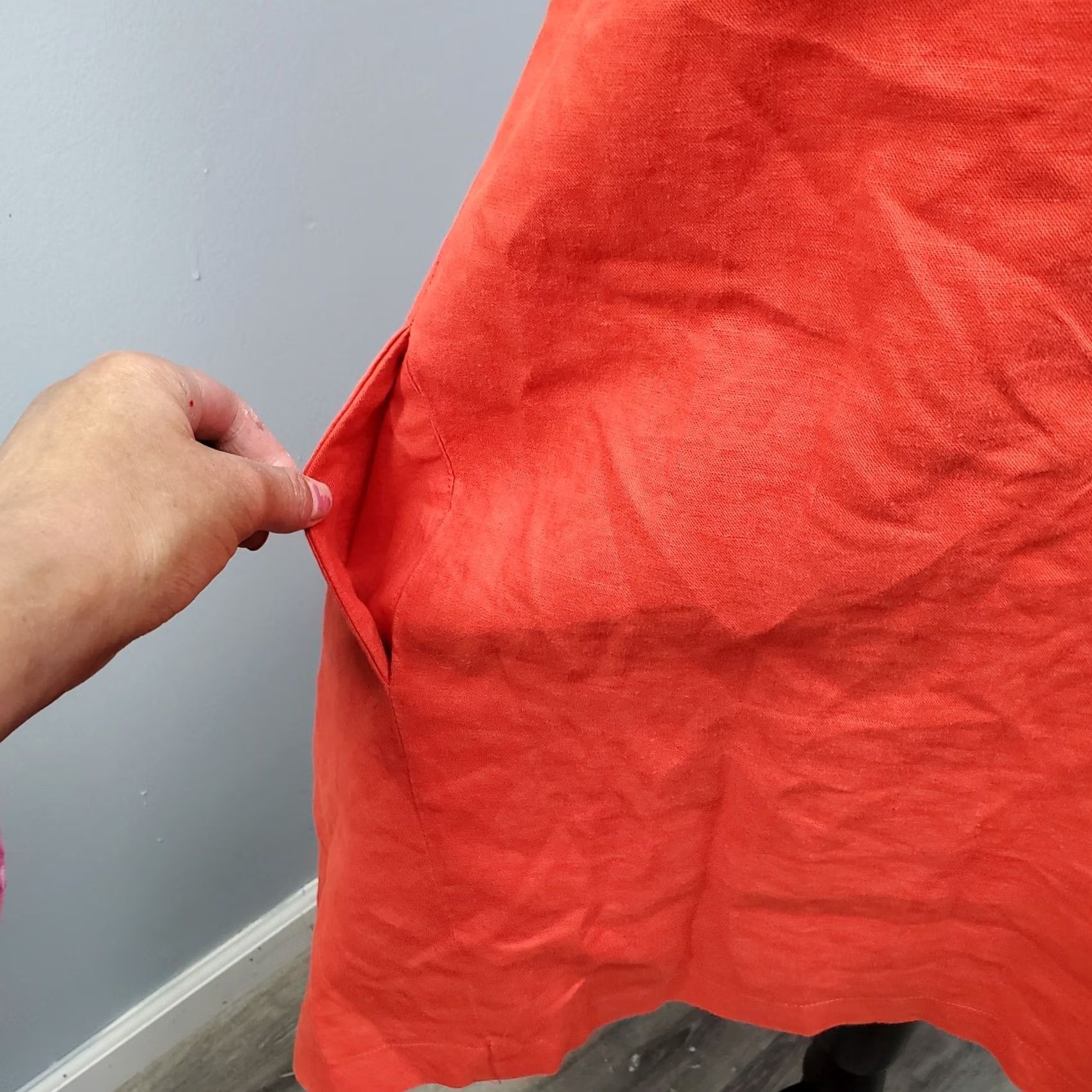 Banana Republic Banana Republic Shift Dress Womens 6P Orange Sleeveless Knee Length Linen Size M / US 6-8 / IT 42-44 - 7 Thumbnail