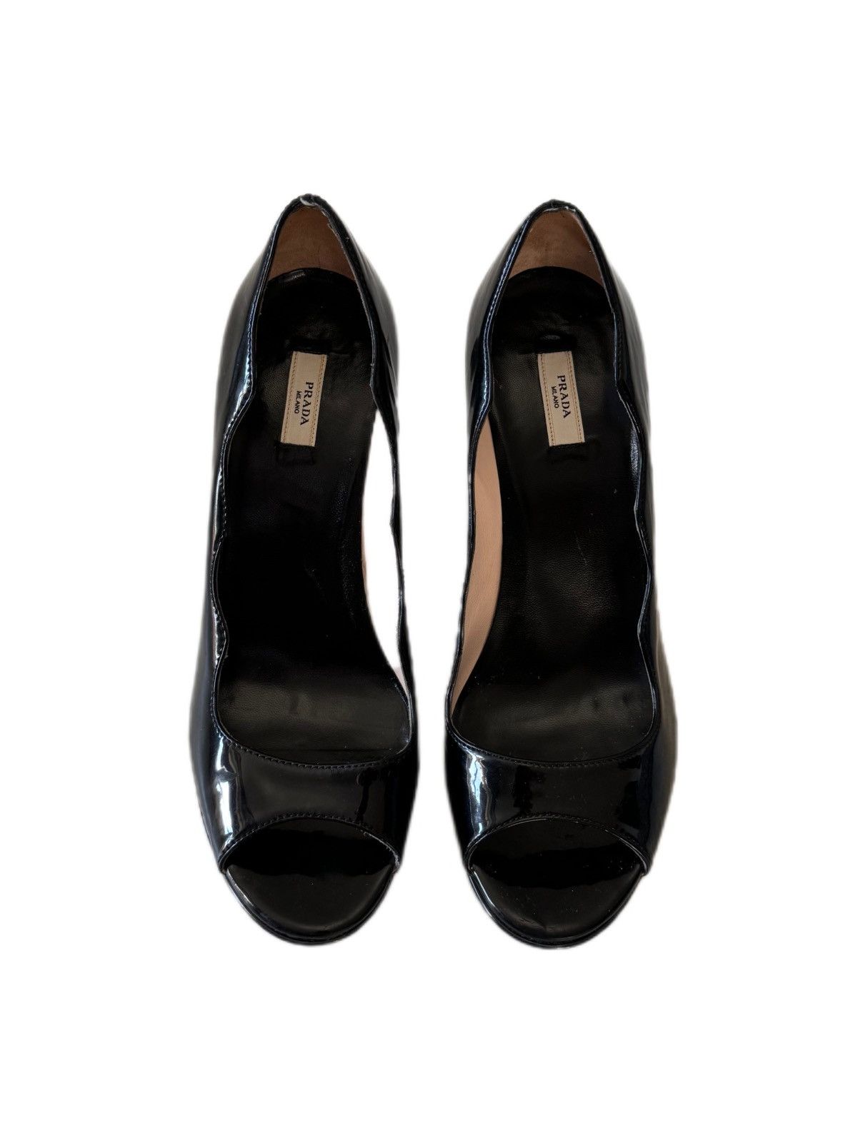Prada PRADA Patent open toe shoes Size US 7 / IT 37 - 2 Thumbnail