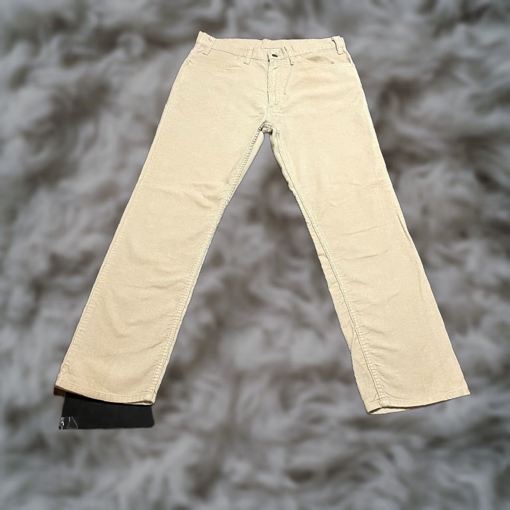 Vintage Levis Corduroy Jeans USA 34x31 Talon 42 Zipper Straight Leg 1970s Brown