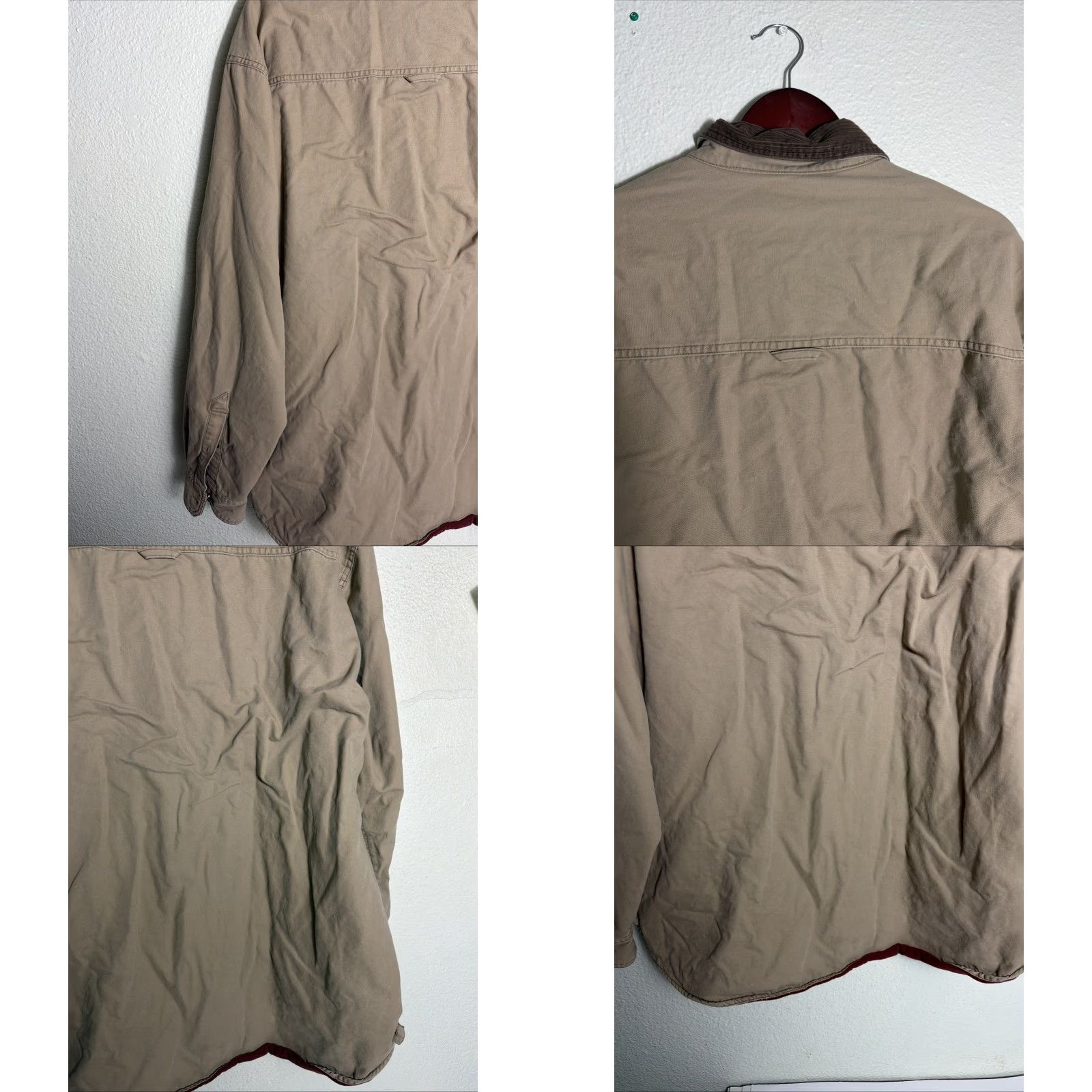 Vintage Columbia Shacket Mens 2XT Corduroy Collar Fleece Lined Khaki Button Up Chore Jacket Big & Tall Size US XXL / EU 58 / 5 - 9 Thumbnail