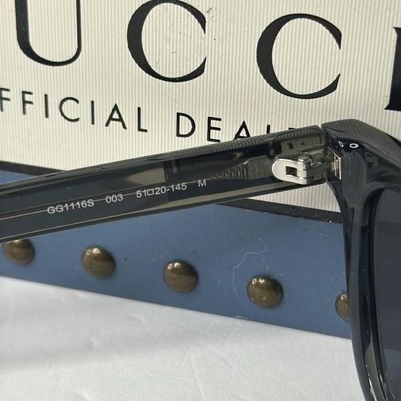 Gucci 💯 - New Authentic Gucci GG1116S 003 51 Men's Sunglasses","d Size ONE SIZE - 4 Thumbnail