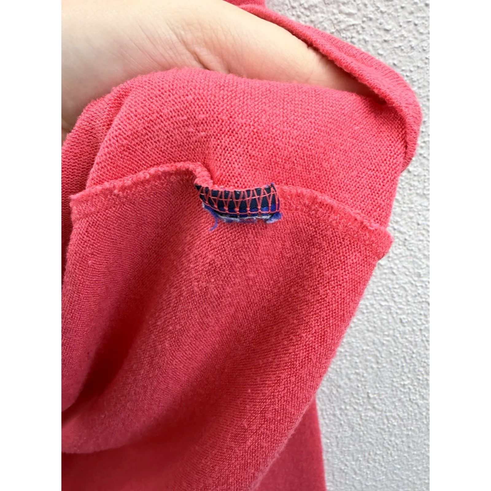 Apt. 9 Apt. 9 Womens Sweater Shirt Medium Bright Pink Long Sleeve Knit V-Neck Solid All Seasons Casual Womens Size M / US 6-8 / IT 42-44 - 5 Thumbnail