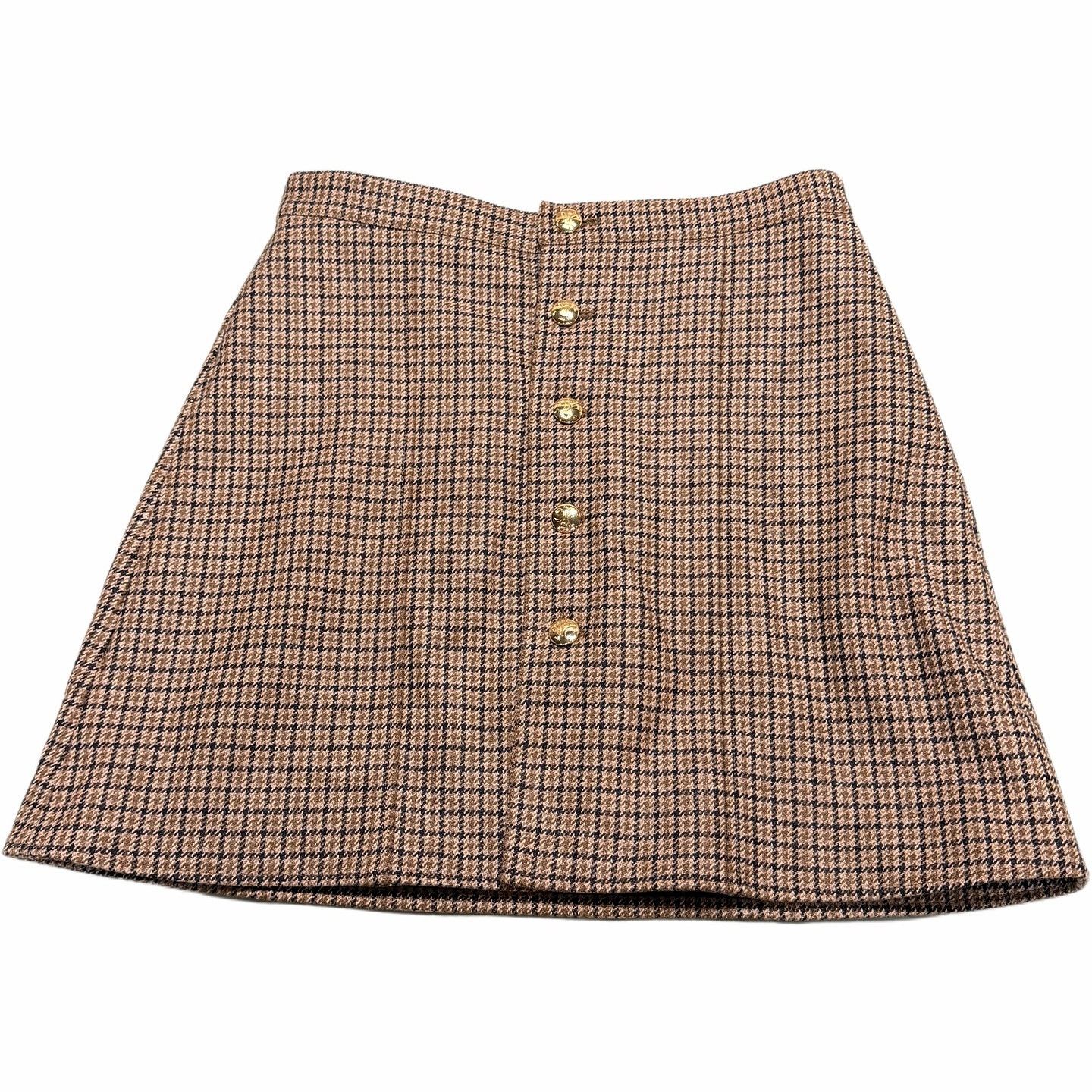Celine CELINE Houndstooth Wool Mini Skirt Size 38 Size 27" / US 4 / IT 40 - 1 Thumbnail