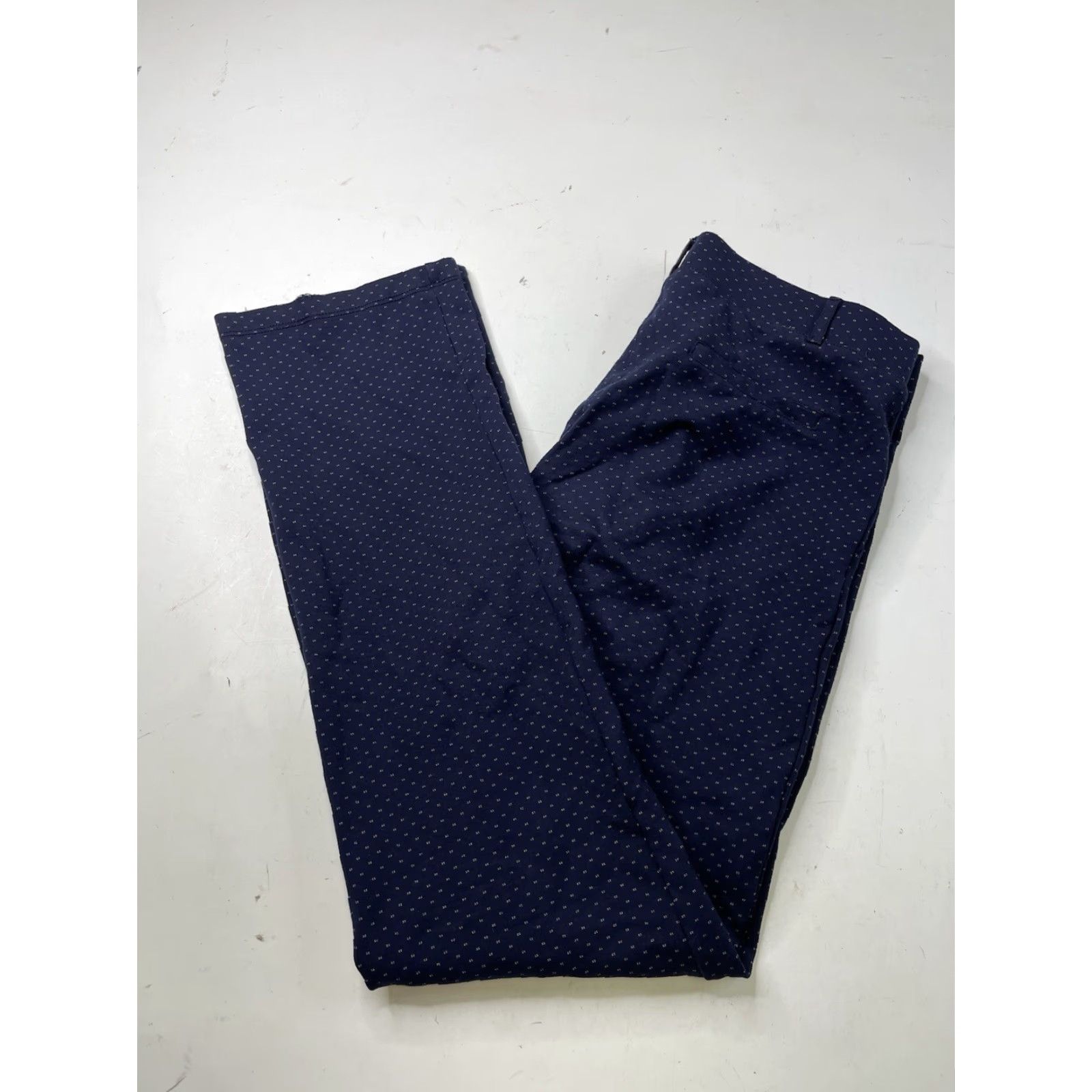 Vintage Betabrand Pants Women Large Blue Polka Dots Dress Casual Yoga Stretch Size 36" / US 14 / IT 50 - 7 Thumbnail