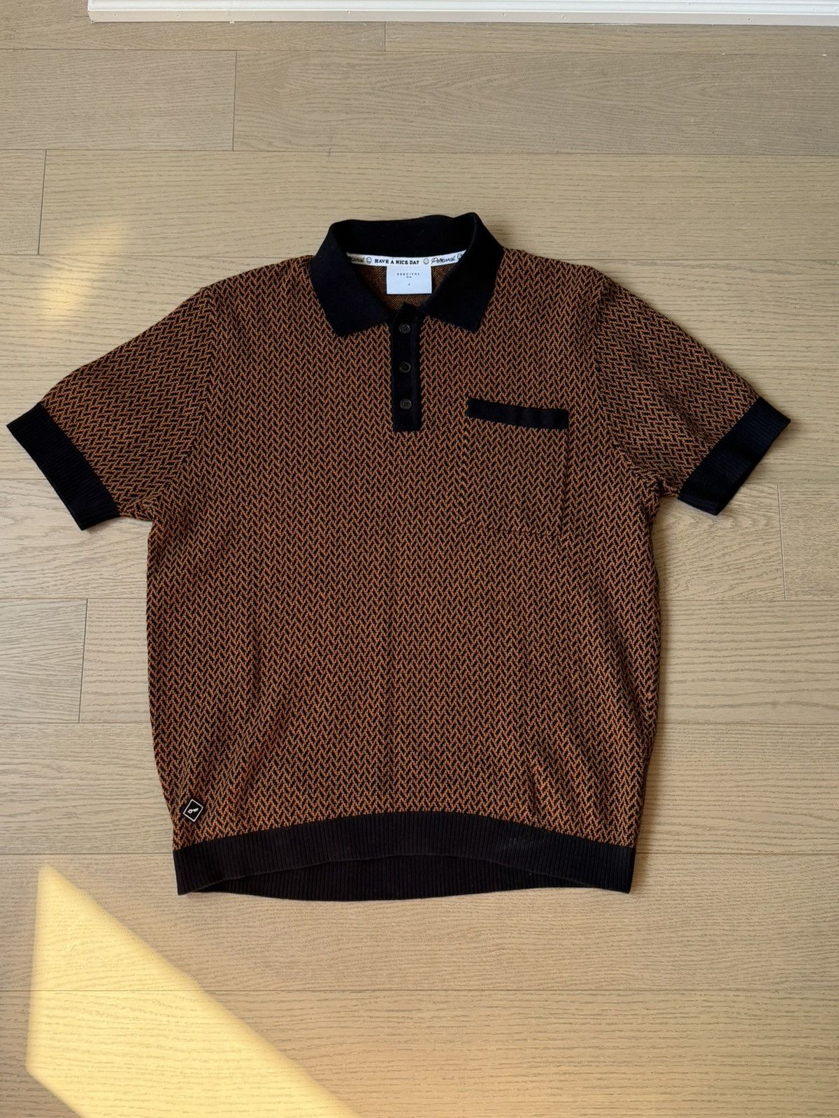 Percival Espresso Casa Martini Knit Polo Size US M / EU 48-50 / 2 - 1 Thumbnail