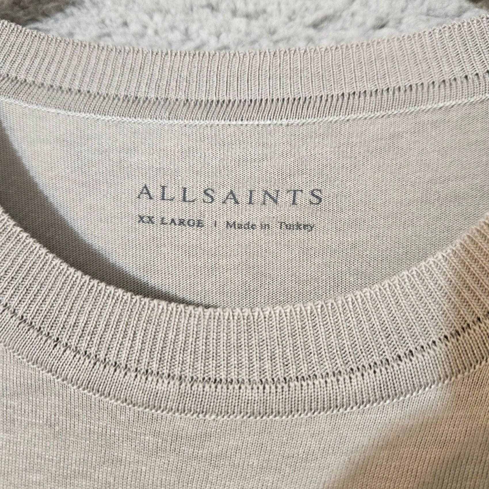 Allsaints AllSaints Short Sleeve Parlour Crewneck T Shirt Men 2XL Gray Modal Blend Size US XXL / EU 58 / 5 - 3 Thumbnail