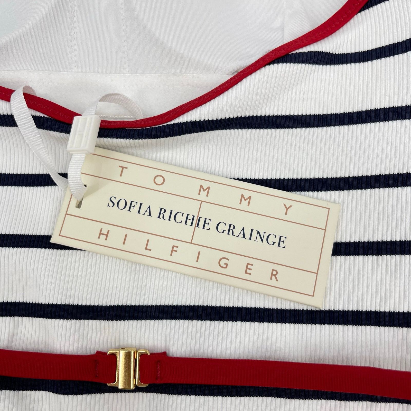 Tommy Hilfiger Tommy Hilfiger | NWT Sofia Capsule Stripe Belted Swimsuit Size S / US 4 / IT 40 - 7 Thumbnail