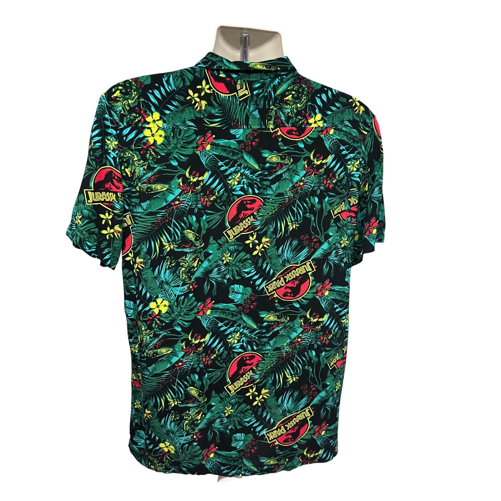 Vintage Jurassic Park Mens Classic Logo All Over Hawaiian Print Butt Size US M / EU 48-50 / 2 - 2 Thumbnail
