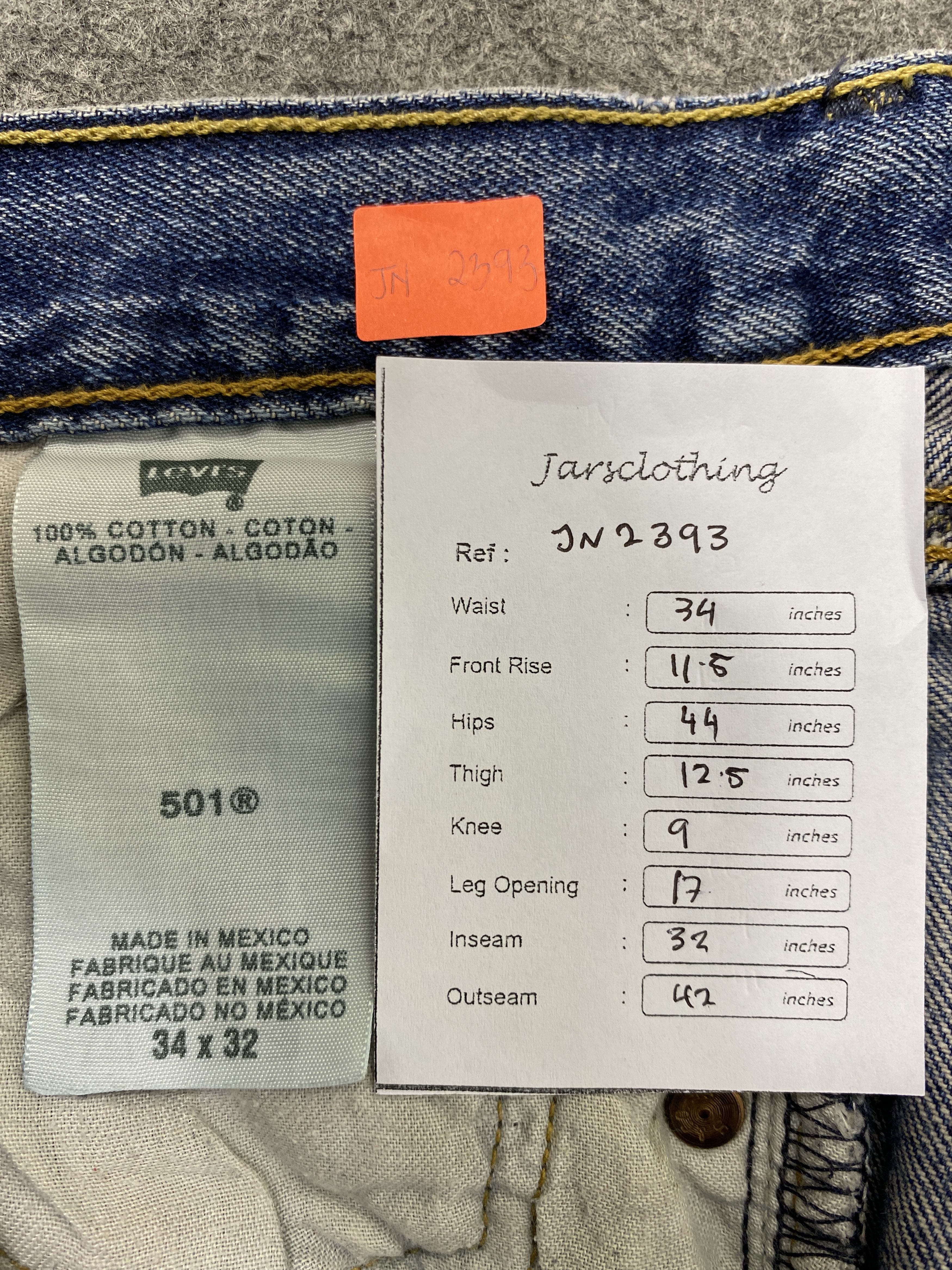Levi's Distressed Blue Vintage Levi's 501 34x32 Denim -JN2393 Size US 34 / EU 50 - 8 Thumbnail