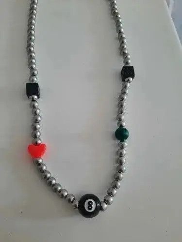 Jewelry Number Eight (8) Dice Choker Necklace Size ONE SIZE - 4 Thumbnail
