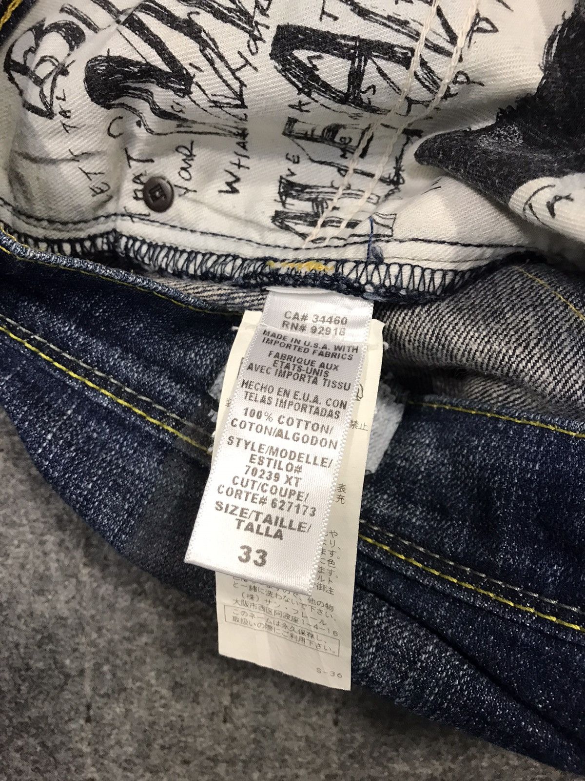 Japanese Brand Buiry Couture Indigo Denim Straight Cut Fits Size 34 Size US 34 / EU 50 - 11 Thumbnail