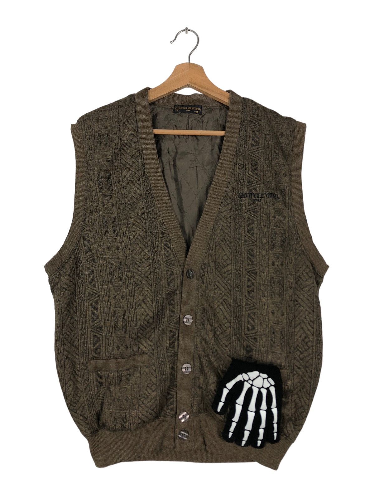 Japanese Brand 🔥90’s Navajo Aztec Design Vest Knit Gianni Valentino Italy Size US M / EU 48-50 / 2 - 1 Thumbnail