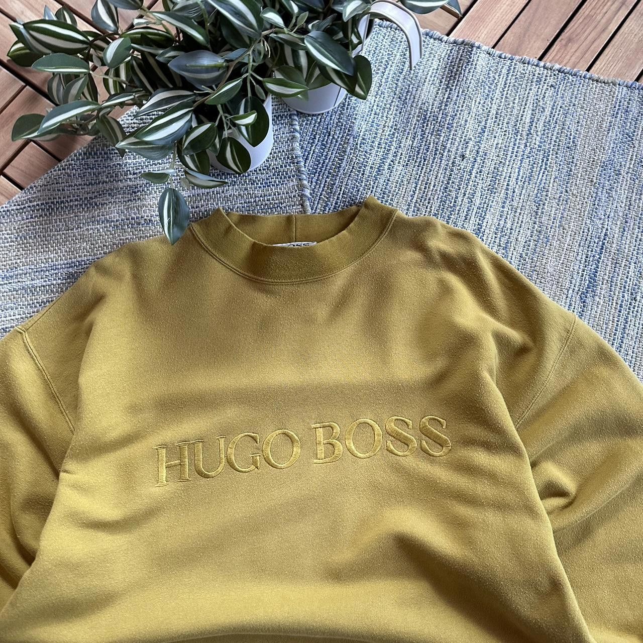Hugo Boss Vintage 90s Hugo Boss Big Logo Retro Boxy Sweatshirt Size US XL / EU 56 / 4 - 3 Thumbnail