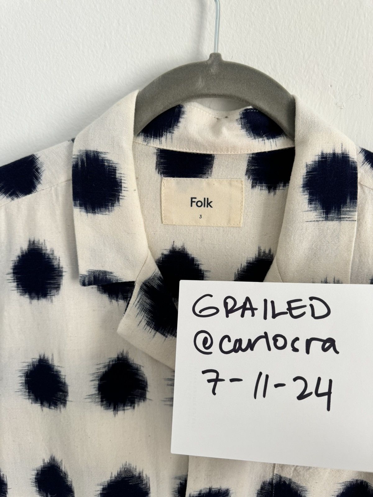 Folk Folk - blue dyed raw cotton shirt Size US M / EU 48-50 / 2 - 5 Thumbnail