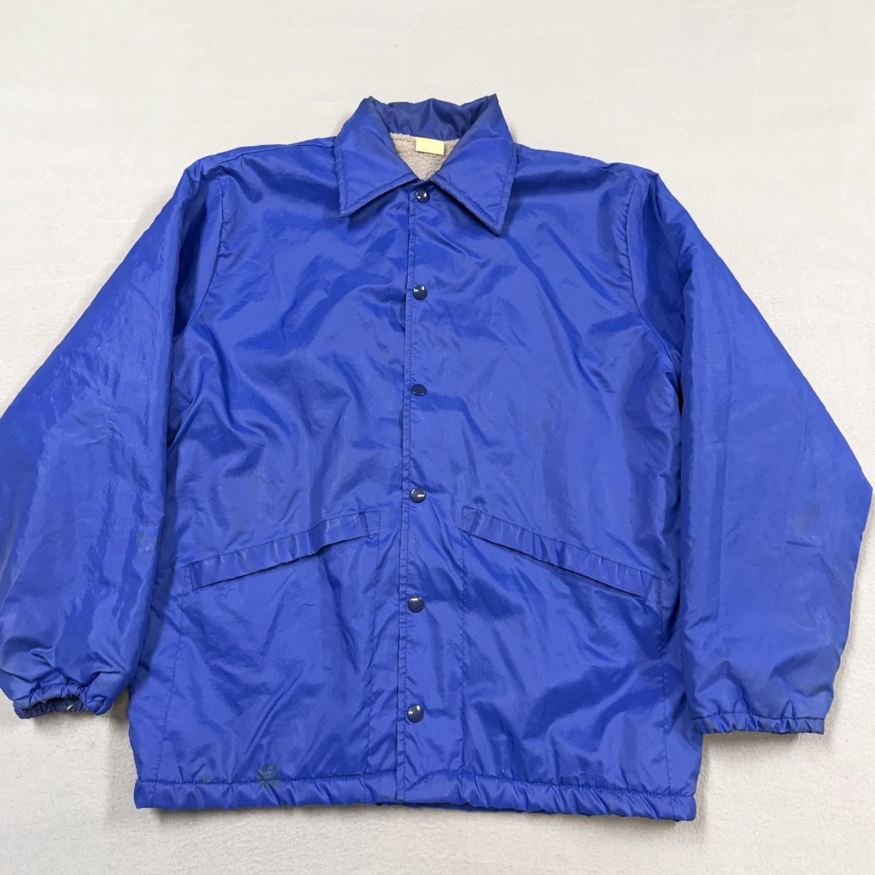 Vintage VINTAGE BMC Jacket Mens M Blue Nylon Snap Windbreaker Lined Pockets Collared USA Size US M / EU 48-50 / 2 - 2 Thumbnail