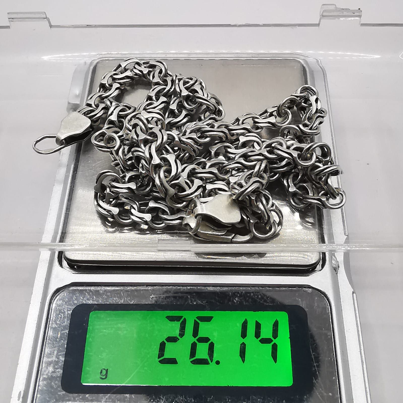 Sterling Silver Vintage Jewelry Chain, 925 Sterling Silver, Signed 26.14g Size ONE SIZE - 5 Thumbnail