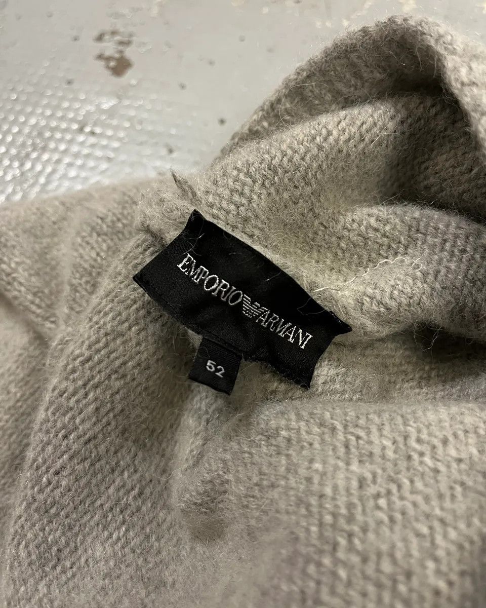 Emporio Armani Emporio Armani Grey Alpaca Geometric Back Panel Sweater Size US M / EU 48-50 / 2 - 8 Thumbnail