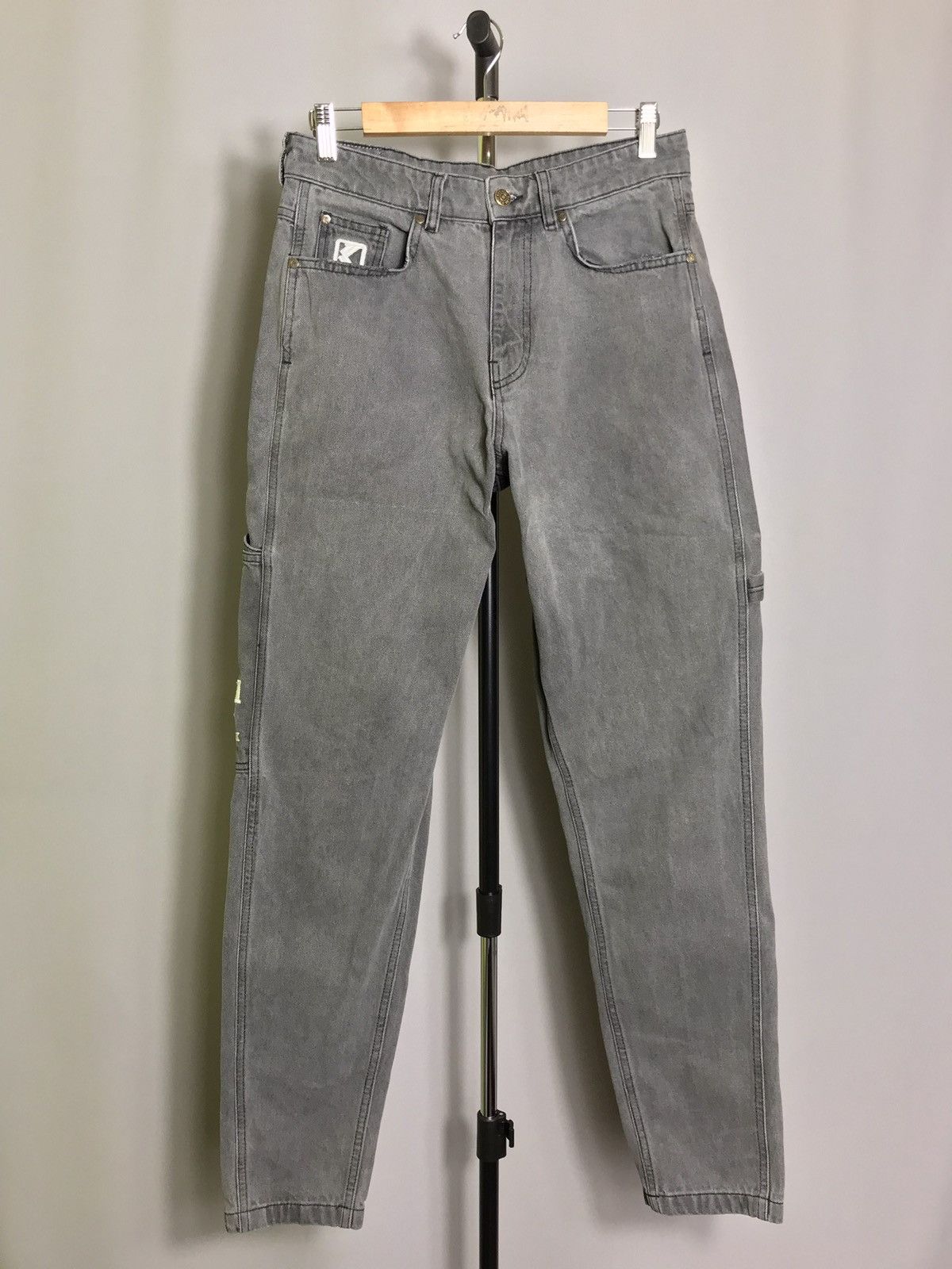 Karl Kani Karl Kani Mens Cargo Denim Y2K Baggy Fit Jeans Gray SMALL Size US 32 / EU 48 - 1 Thumbnail
