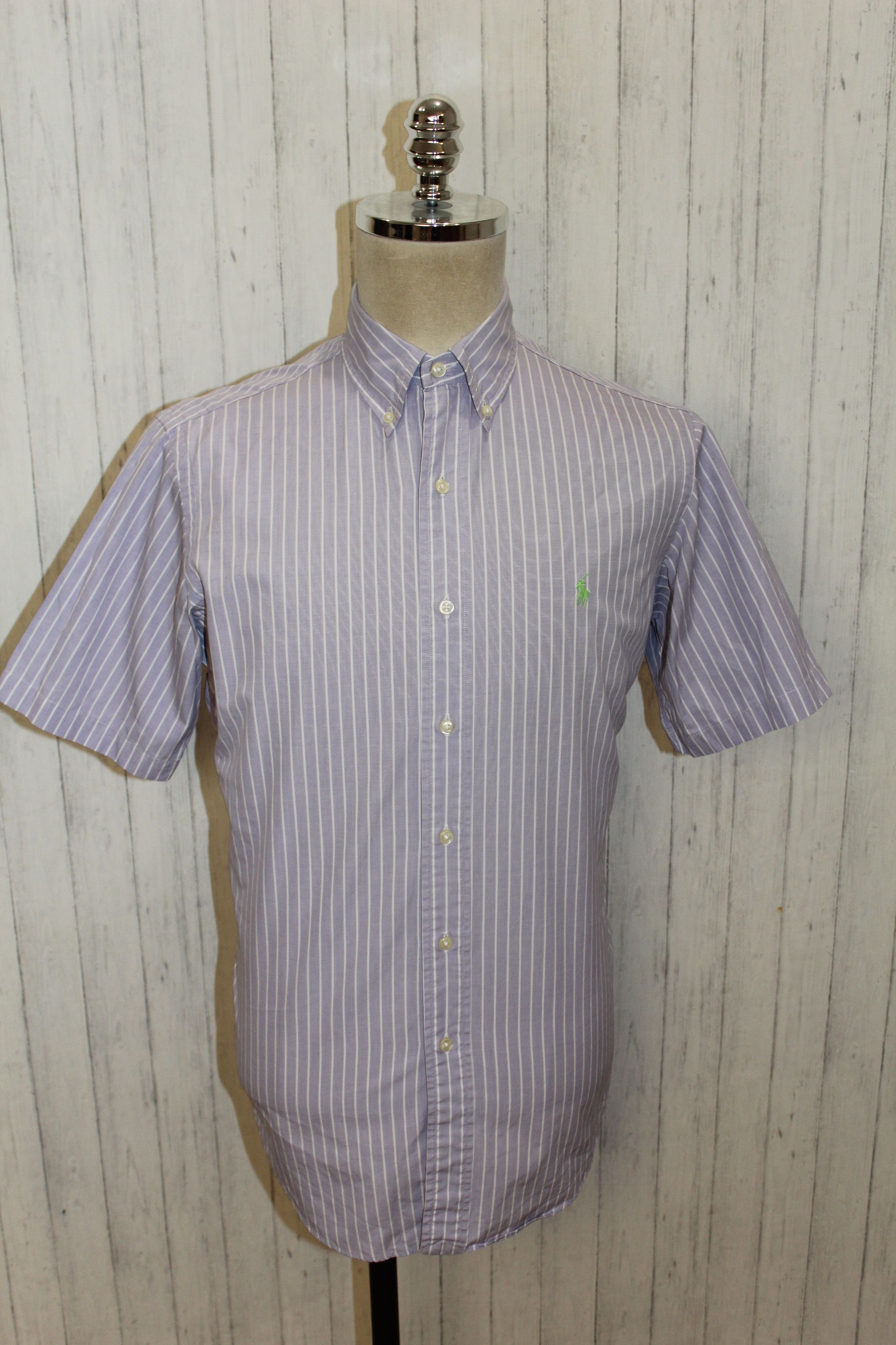 Polo Ralph Lauren RALPH LAUREN Long Sleeve Purple Striped Shirt Size M Size US M / EU 48-50 / 2 - 2 Thumbnail