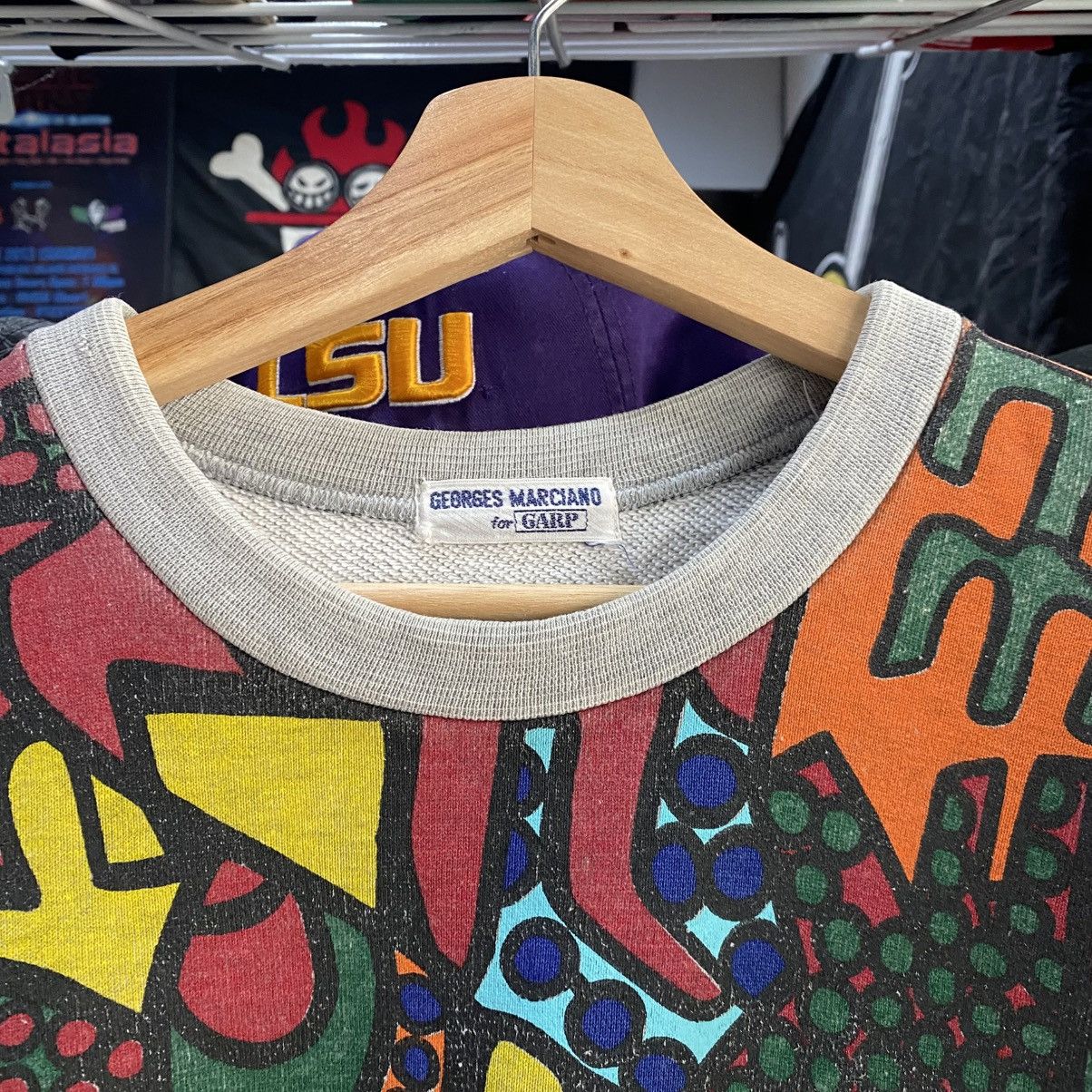 Guess × Vintage Vintage 80s Georges Marciano By Garp Art Design Sweatshirts Size US M / EU 48-50 / 2 - 7 Thumbnail