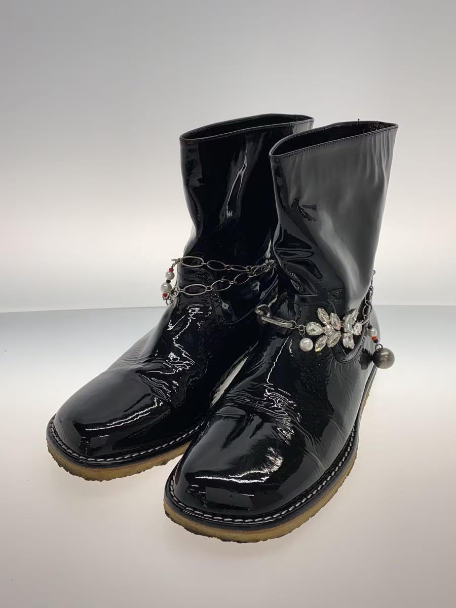 Loewe Patent Leather Chain Pecos Boots Size US 11 / EU 44 - 2 Thumbnail