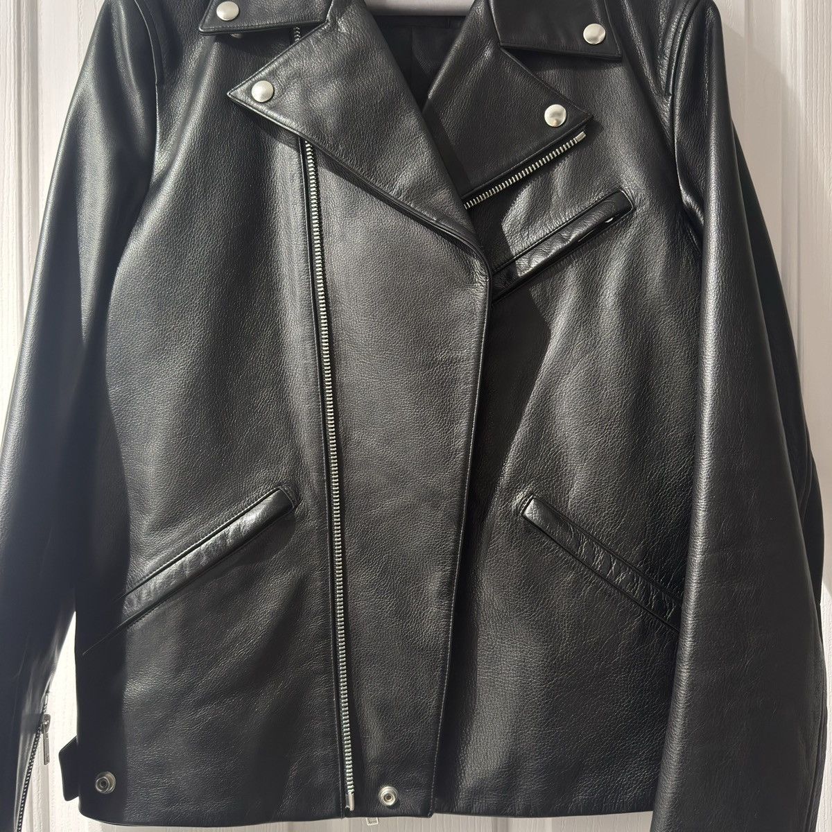 Theory New York brand Theory Shell Dyed Cow Leather Motor Jacket Size US M / EU 48-50 / 2 - 9 Thumbnail