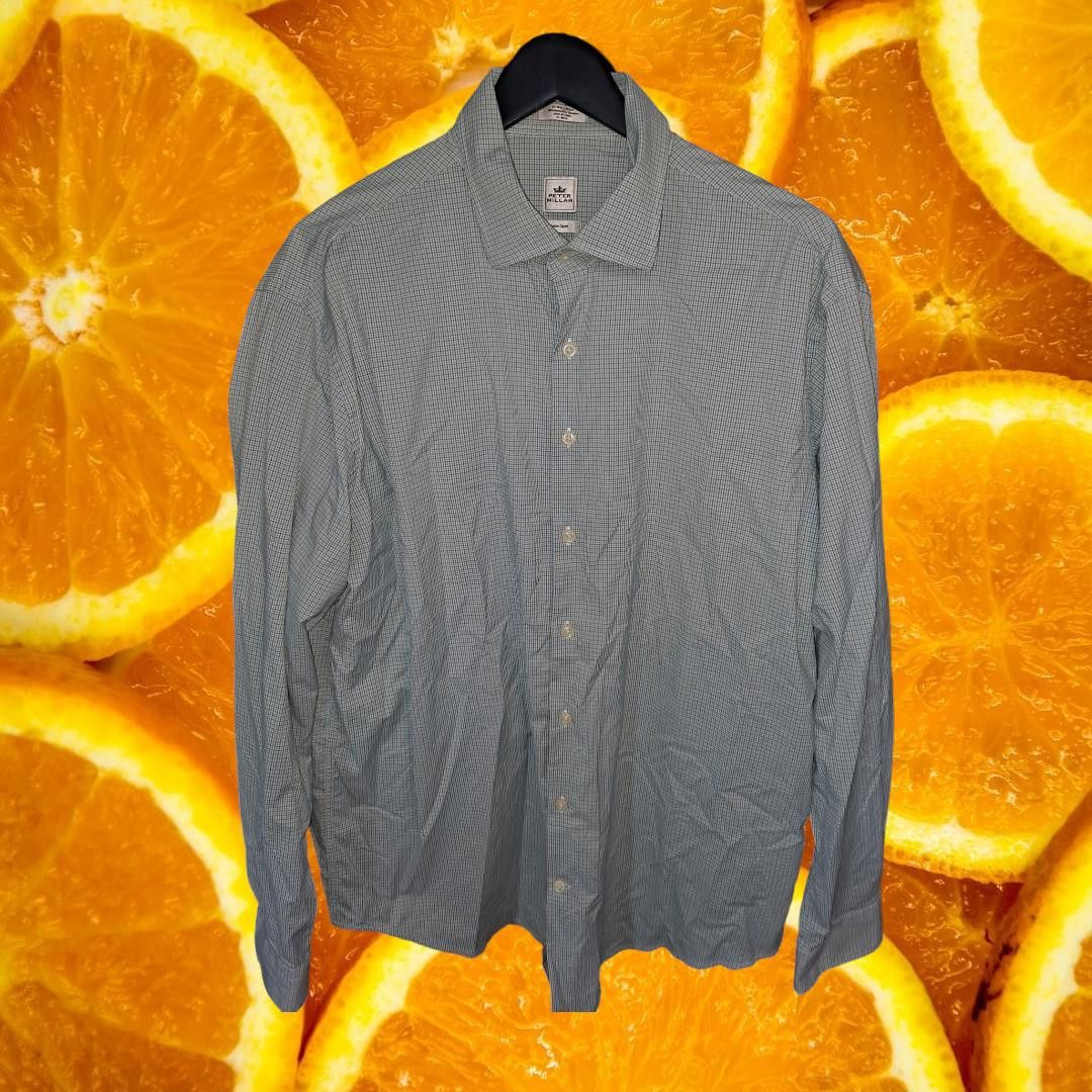 Peter Millar Peter Millar Crown Sport Blue and Brown Button Up Shirt Size Size US XL / EU 56 / 4 - 1 Thumbnail
