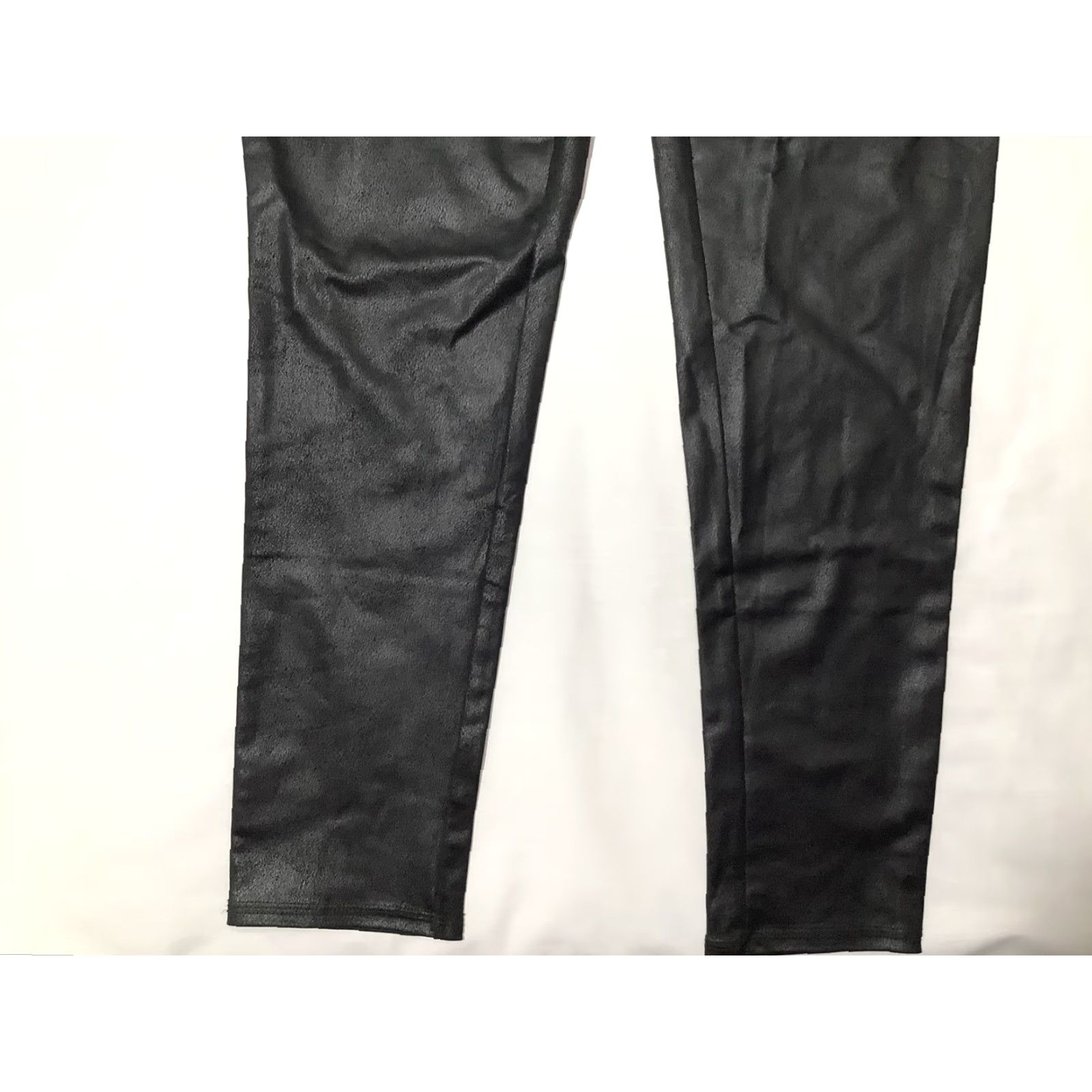 Vintage Seven7 Faux Leather Legging Womens XL Black High Rise Stretch Pants X-Large New Size 40" / US 18 - 4 Thumbnail