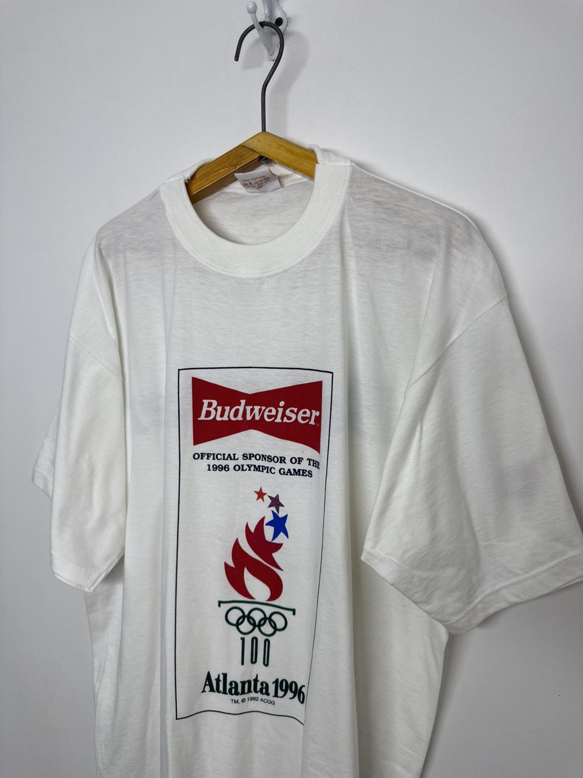 Budweiser Vintage Y2k 1996‼️RARE Olympic Games Atlanta t shirt 1996 Size US XL / EU 56 / 4 - 4 Thumbnail