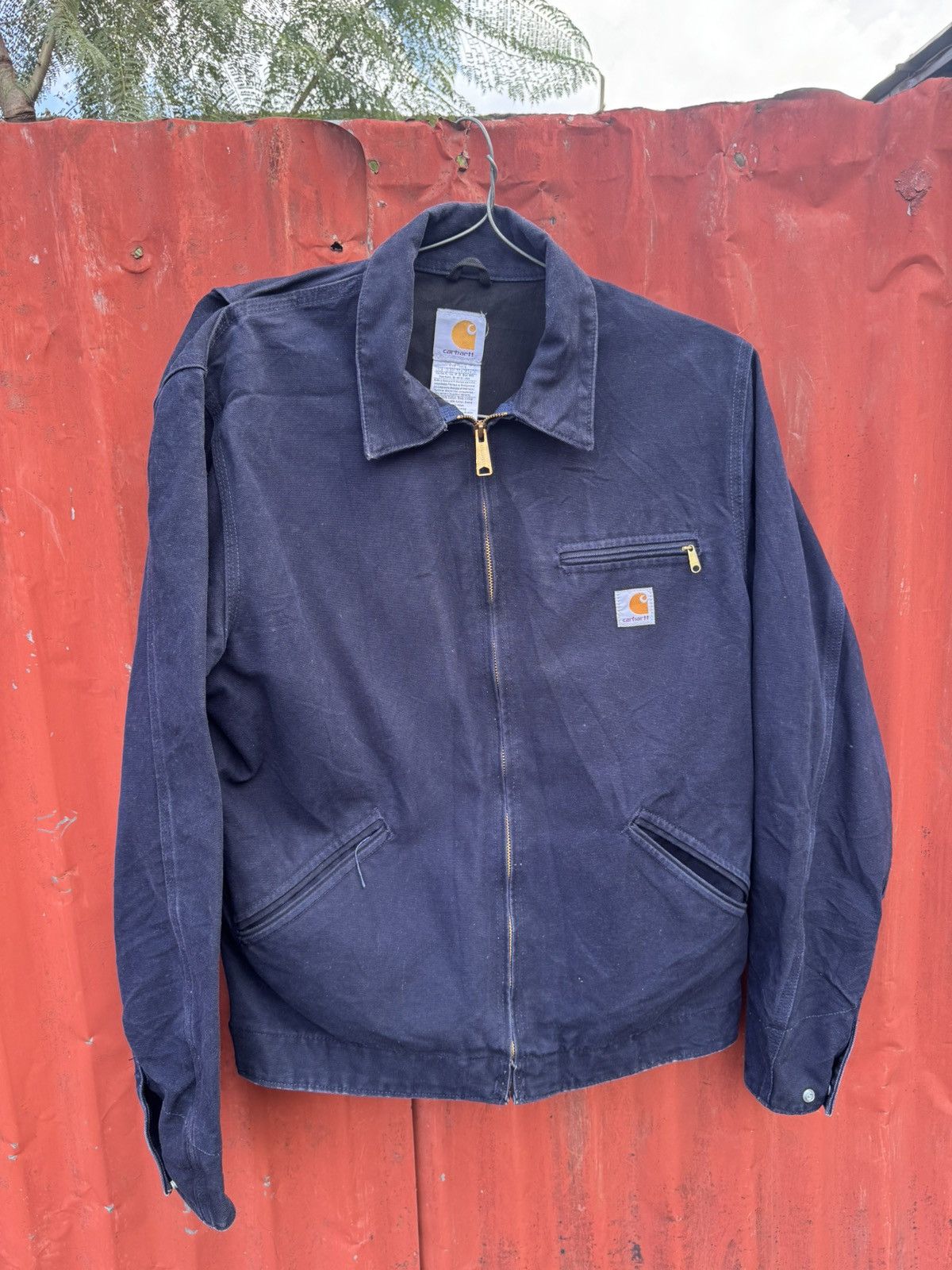 Carhartt Vintage Carhartt detroit blue unlined EJ196MDT Medium Jacket Size US M / EU 48-50 / 2 - 8 Thumbnail