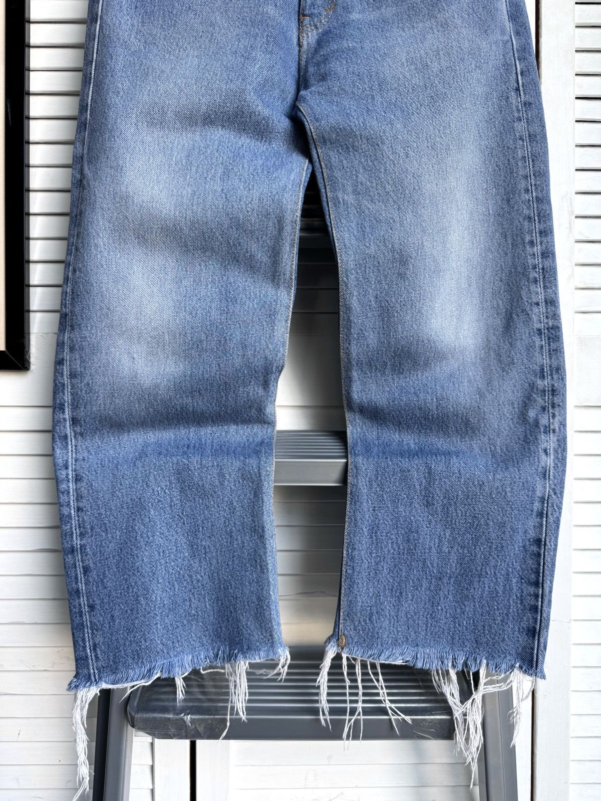 Levi's Vintage Levi’s 501 Rework Distressed Light Blue Wash Jeans Size US 26 / EU 42 - 3 Thumbnail