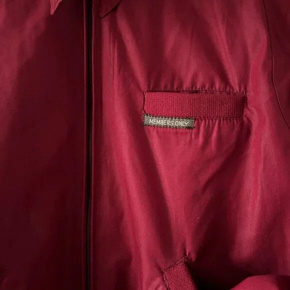 Members Only Members Only Bomber Cafe Jacket Burgundy Red 80s Size US S / EU 44-46 / 1 - 3 Thumbnail