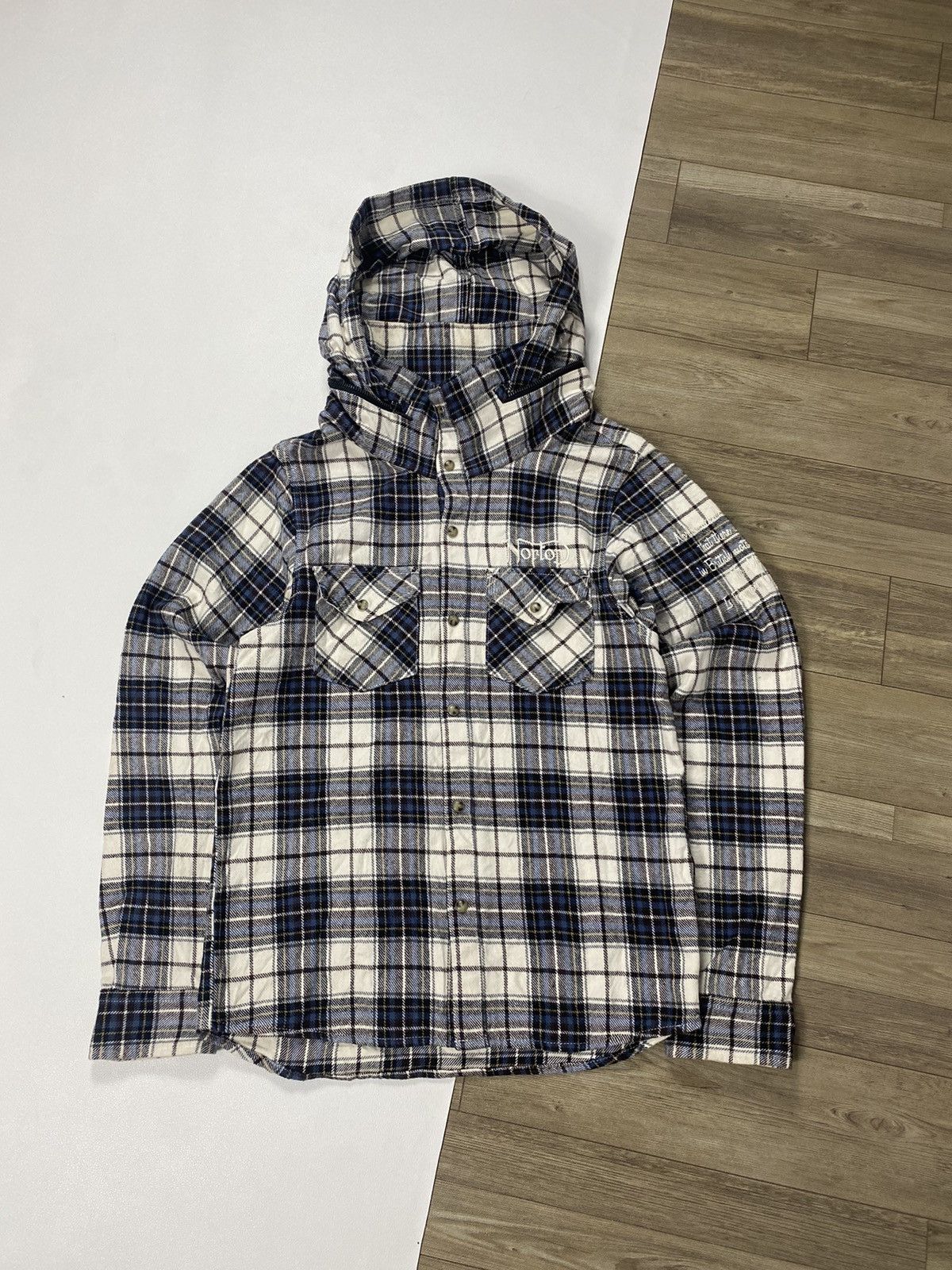 Norton Norton Flanel With Hooded Shirt Size US S / EU 44-46 / 1 - 5 Thumbnail