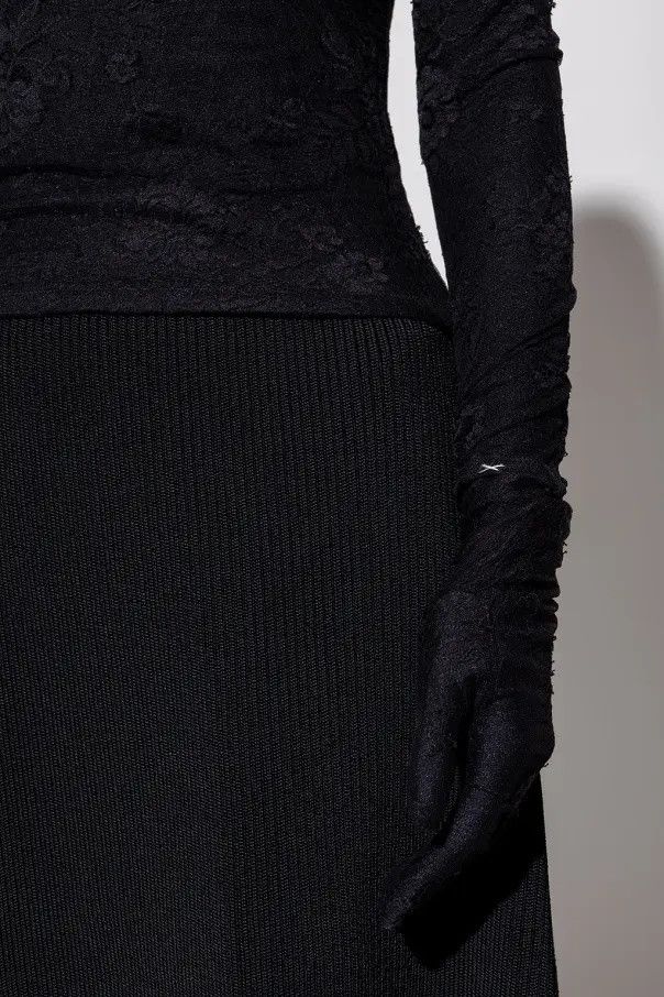 Balenciaga o1mt1gz1224 Lingerie Turtleneck Sweater in Black Size M / US 6-8 / IT 42-44 - 5 Thumbnail