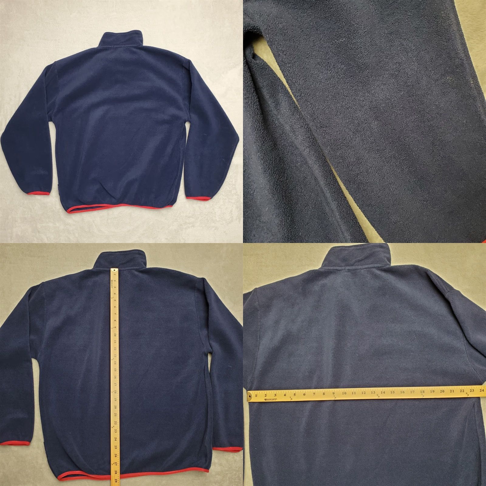 Nautica VINTAGE Nautica Sweater Mens XL Blue 1/4 Zip Polyester Fleece Pullover Pullover Size US XL / EU 56 / 4 - 8 Thumbnail