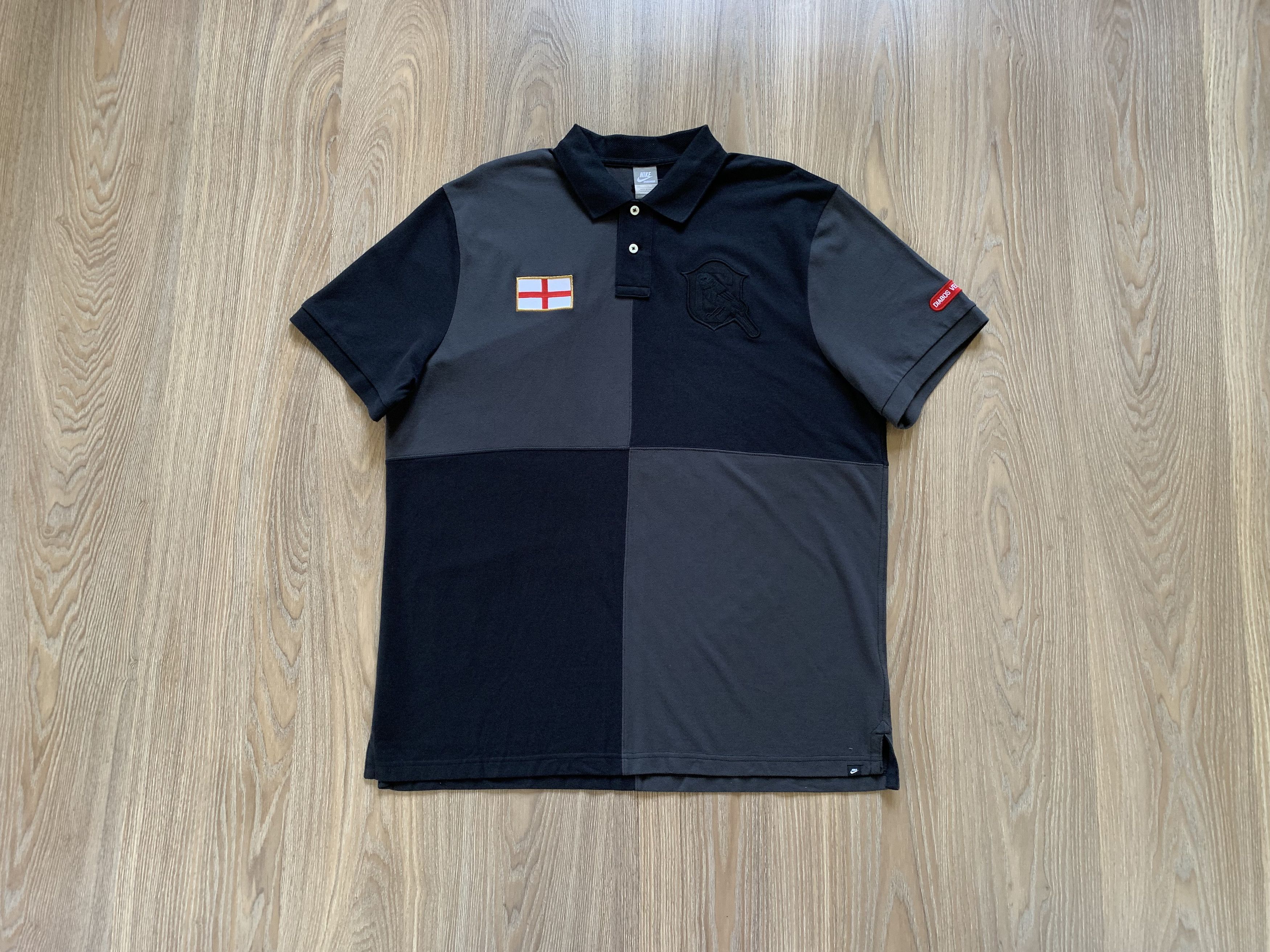 Nike × Vintage Nike Benfica The Diabos Vermelhos Cotton Polo T Shirt Size US XXL / EU 58 / 5 - 11 Thumbnail